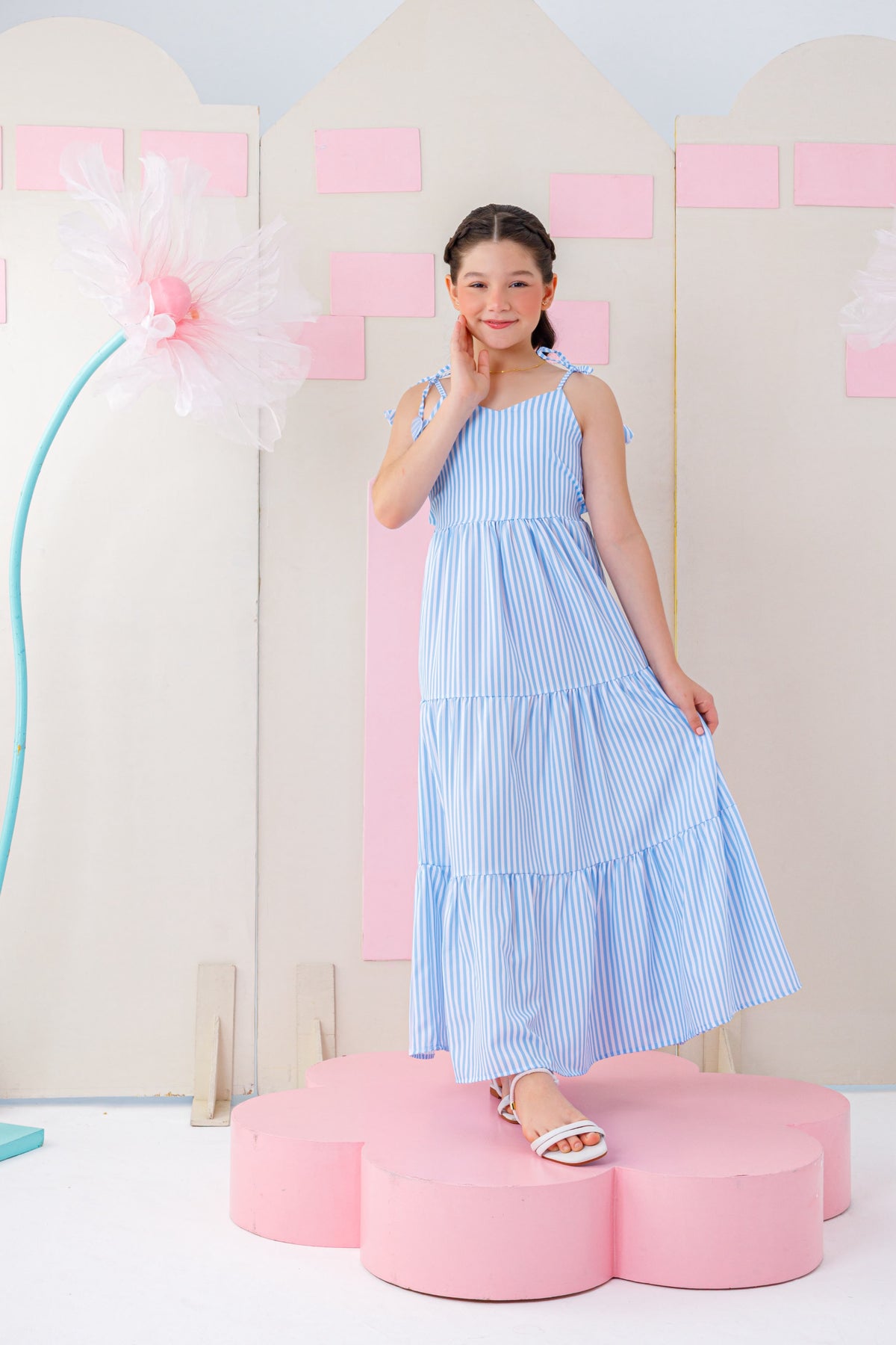 Vestido Longo Listrado