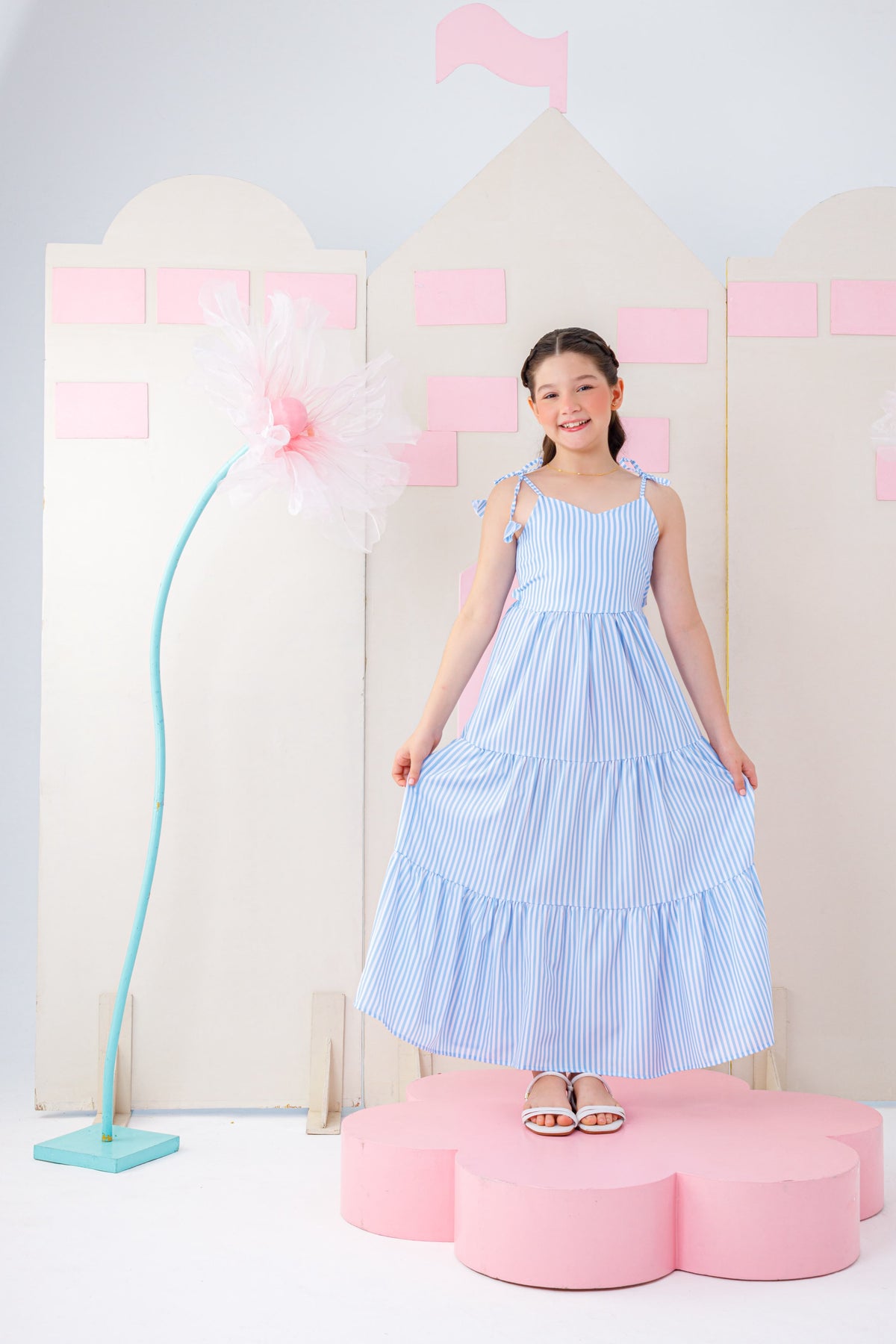 Vestido Longo Listrado