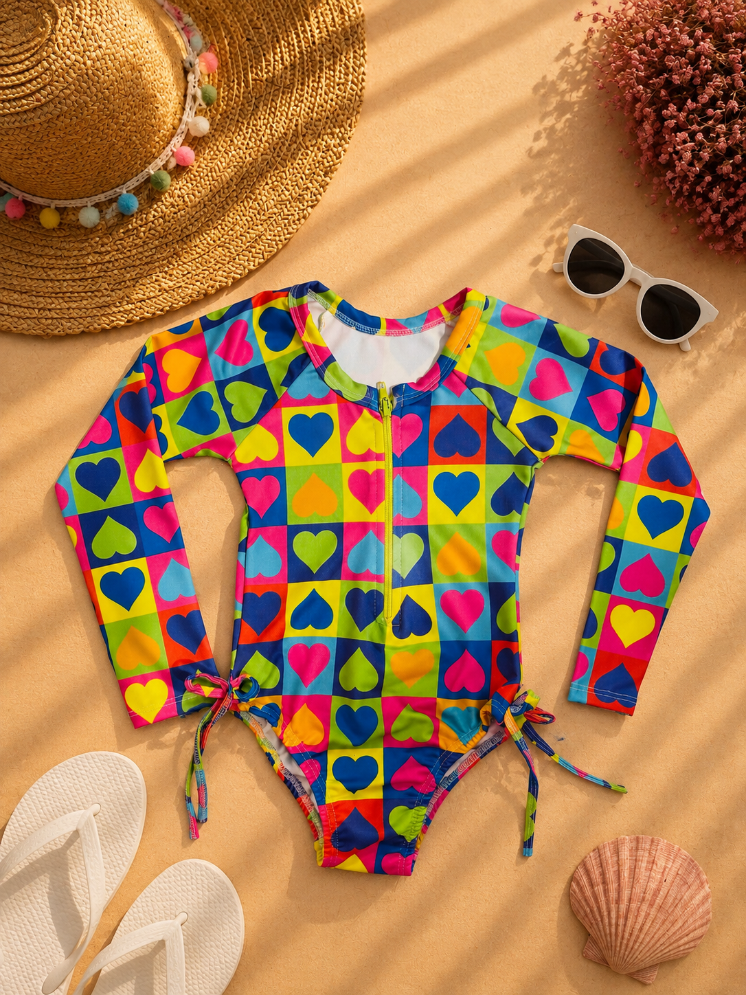 Maiô Infantil Corações