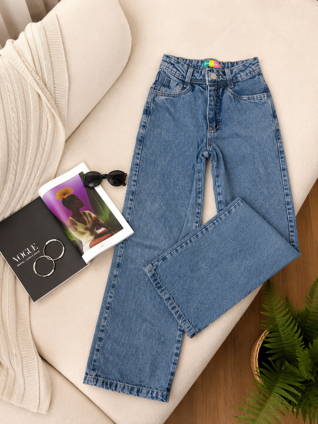 Calça Jeans Wide Leg Tradicional