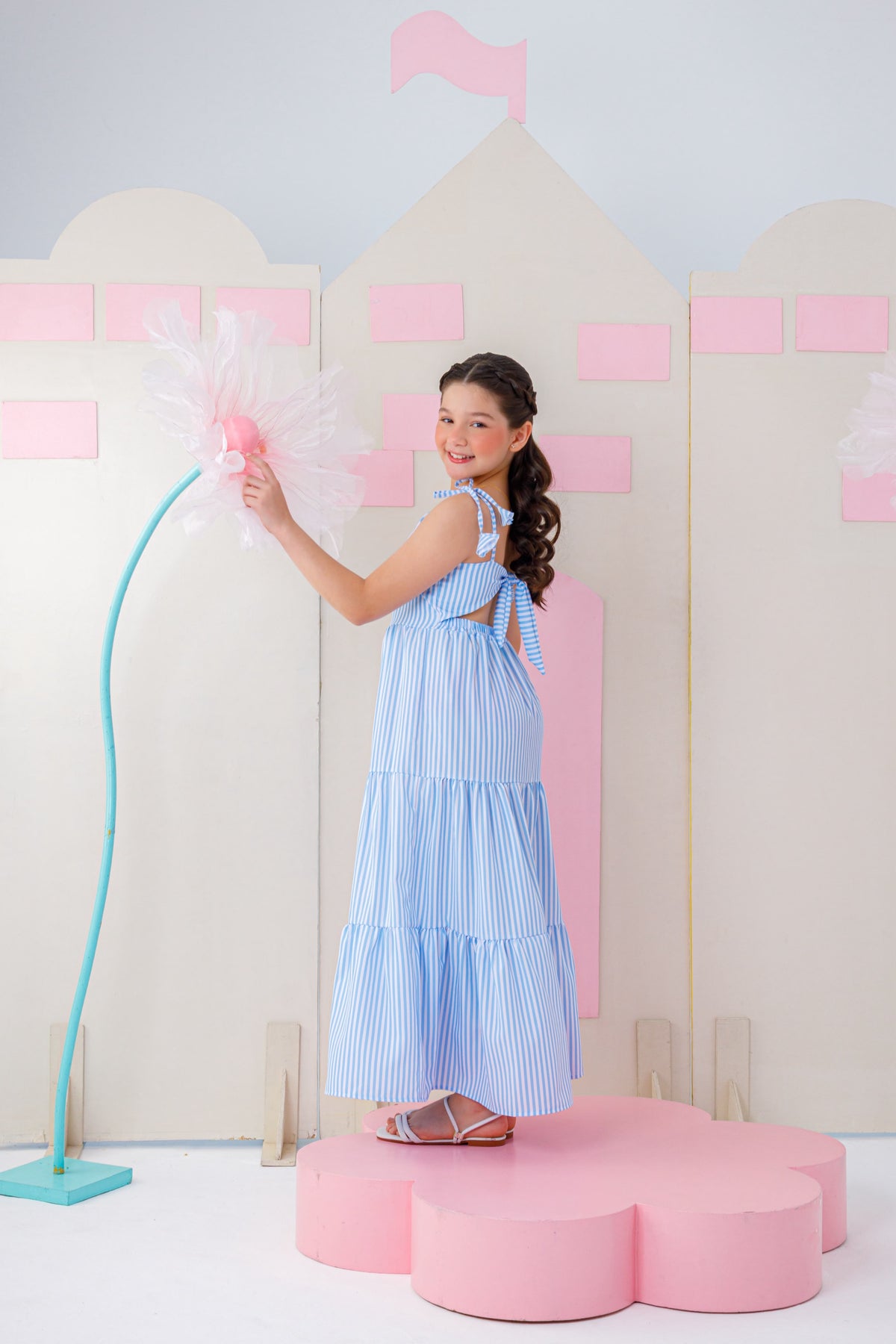 Vestido Longo Listrado