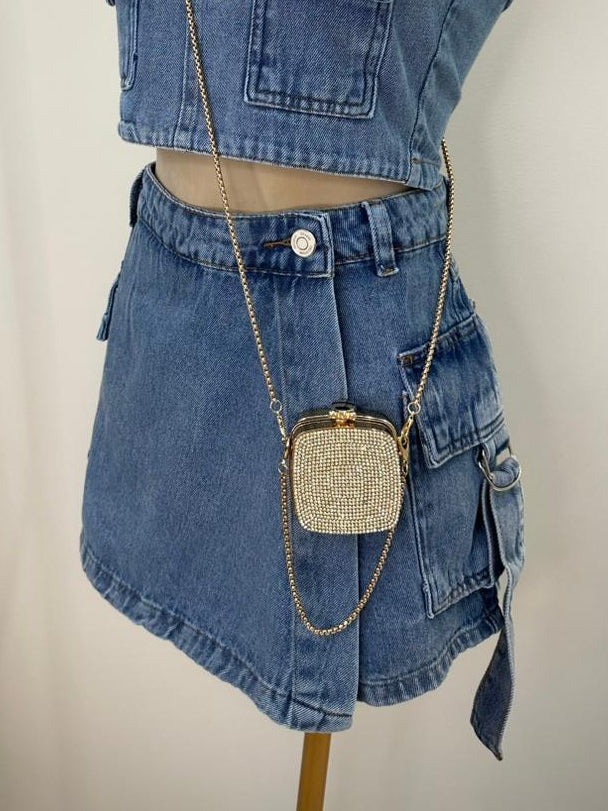 Short saia jeans 0020