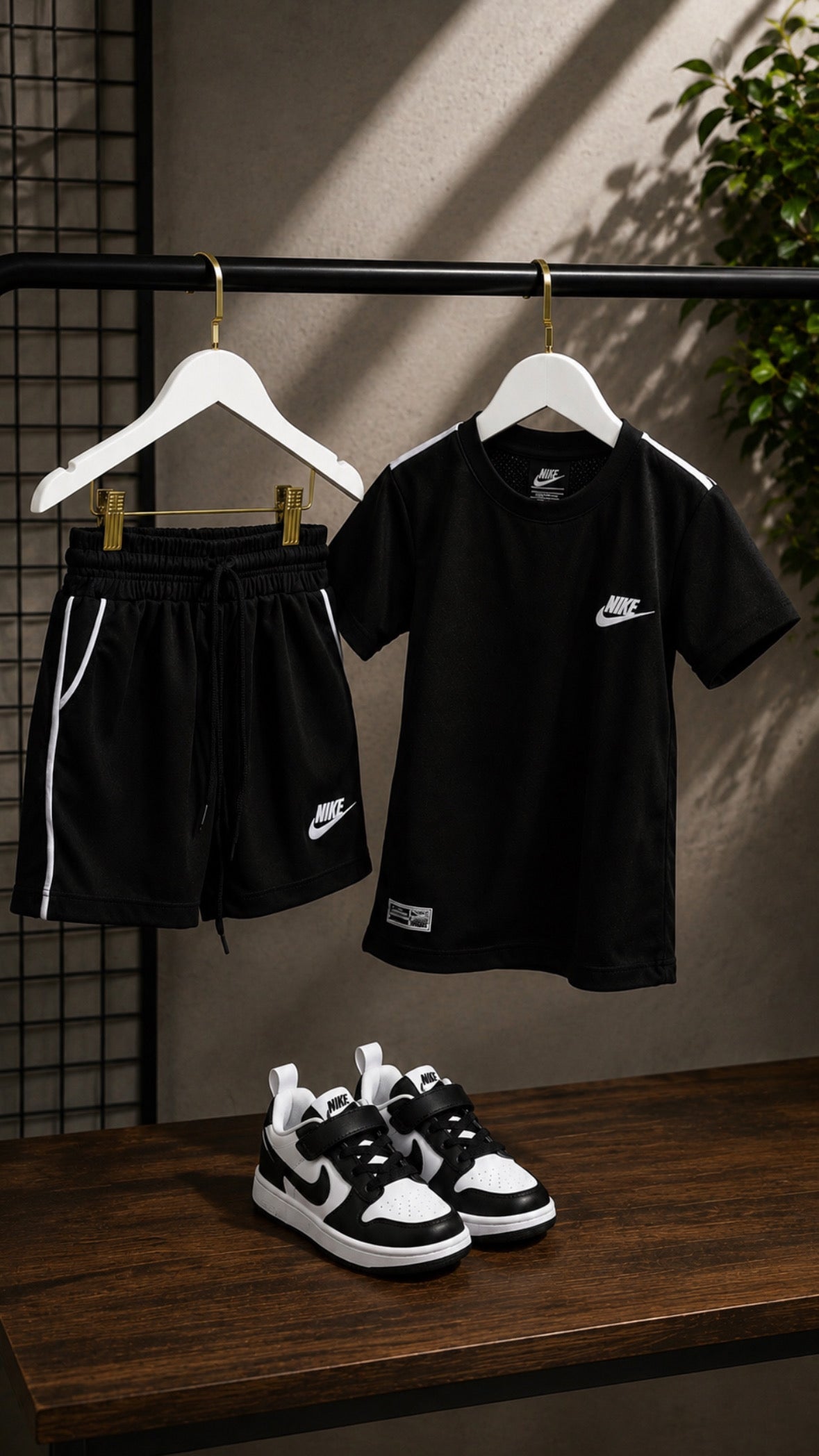 Conjunto Dry Fit preto Nike