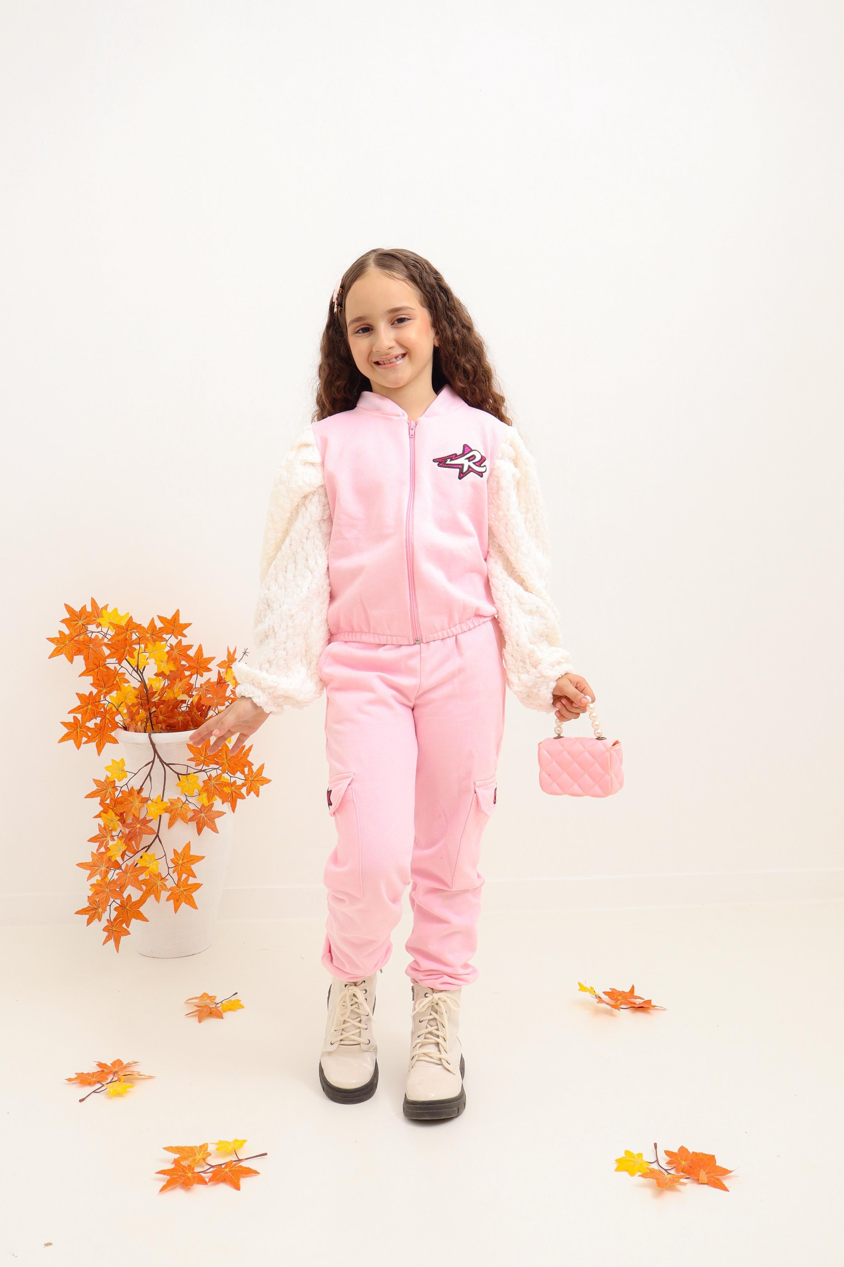 Conjunto Moletom de zíper MINNIe rosa