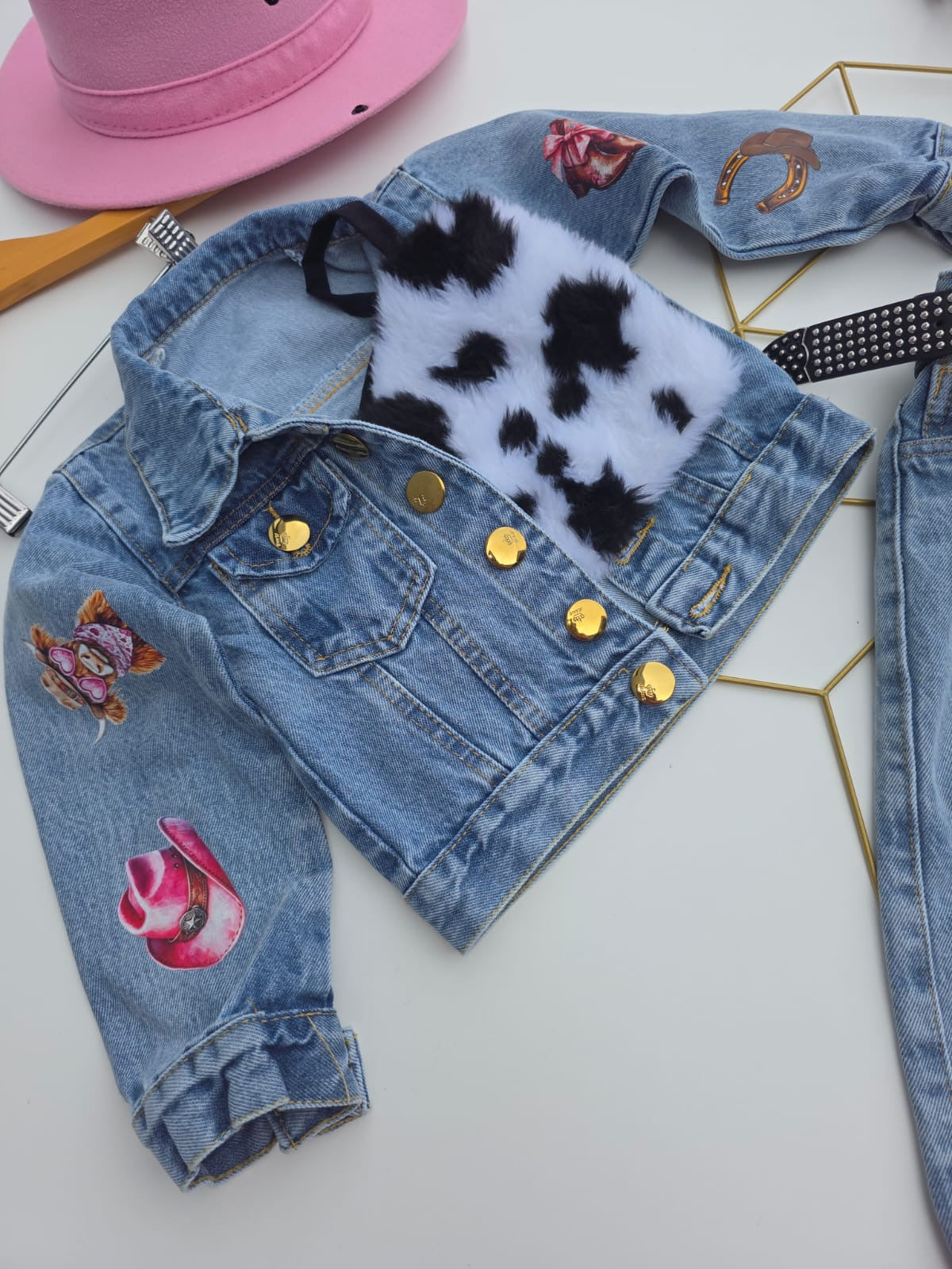 Blusinha Vaquinha cowgirl Peluciada