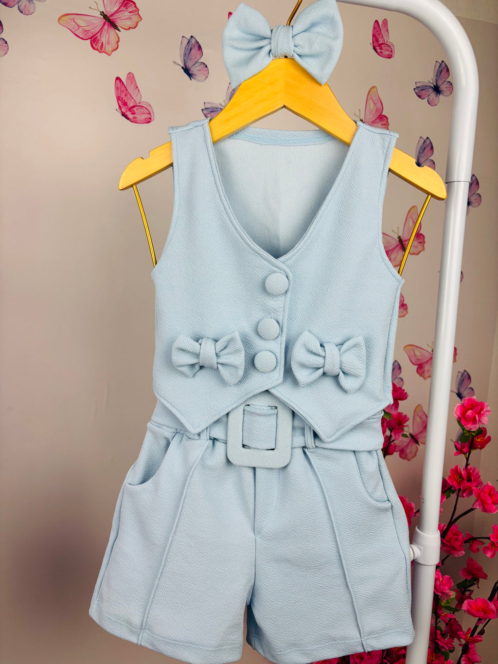 Conjunto colete laço