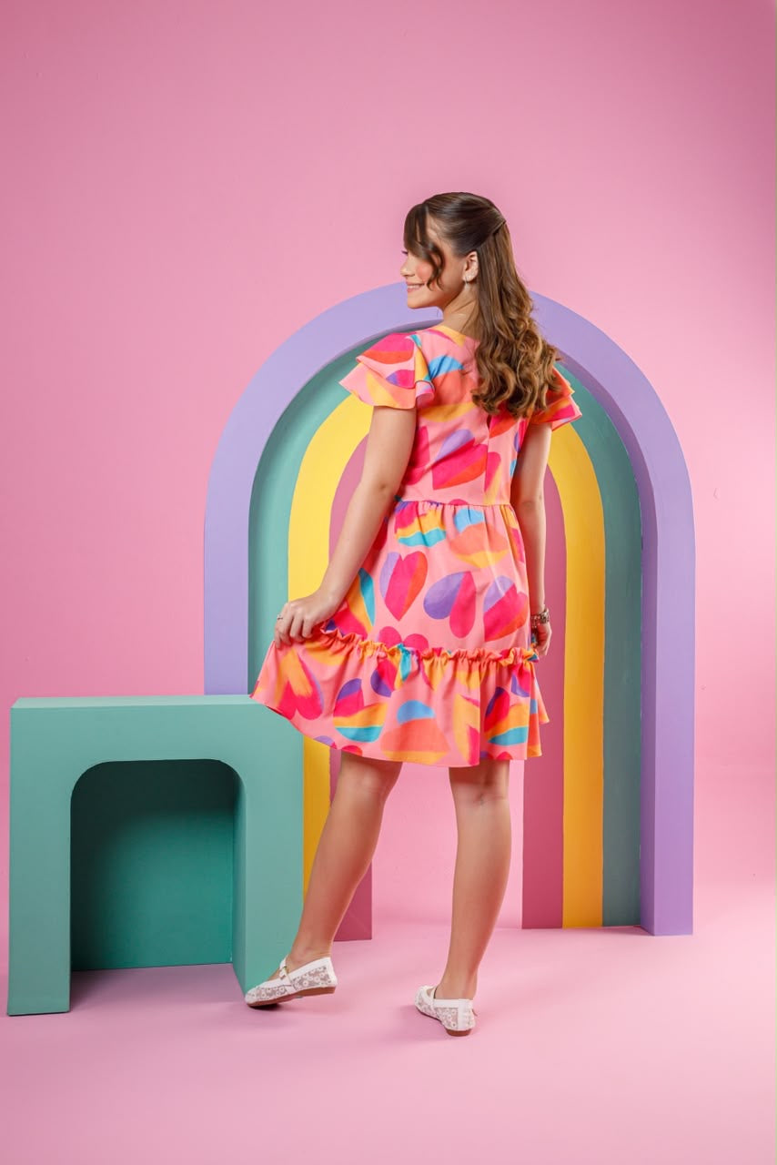 Vestido Michela Corações