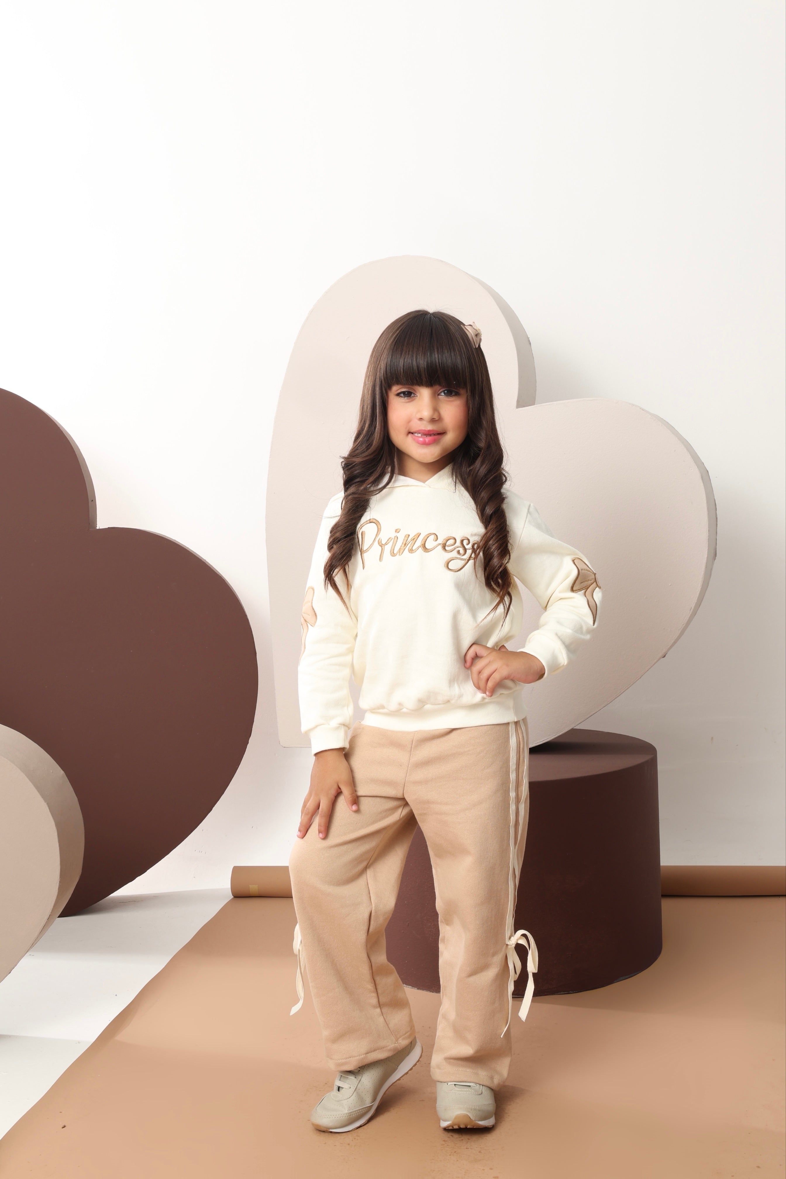 CONJUNTO NUDE MOLETOM PRINCESA