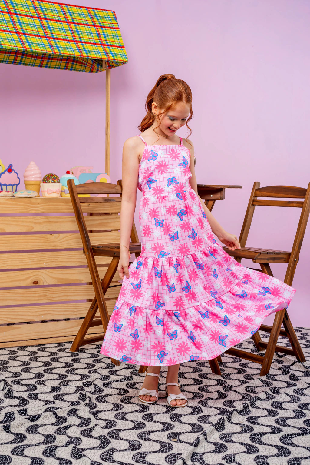 Vestido Luna Jardim Encantado 🌸🦋