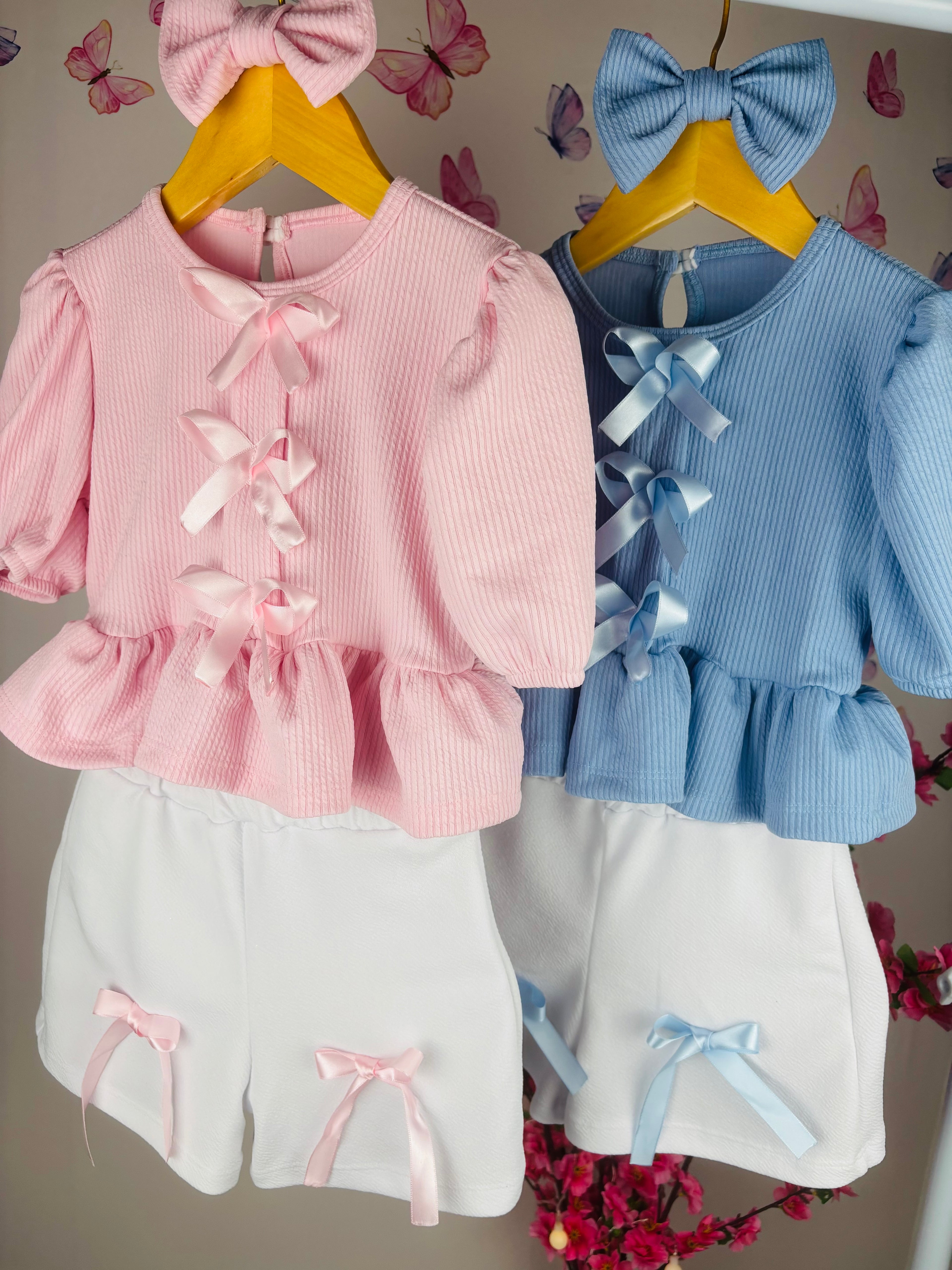 Conjunto Peplum princesa com laço