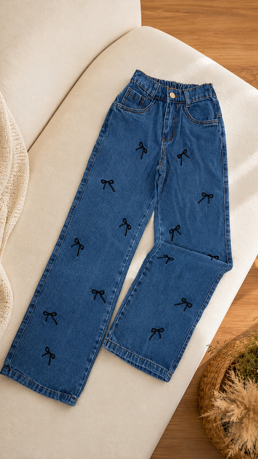 CALÇA JEANS LAÇOS 🖤