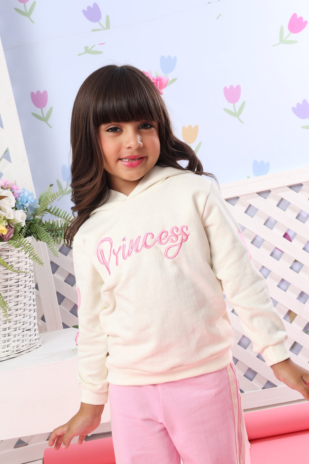 CONJUNTO ROSA MOLETOM PRINCESA