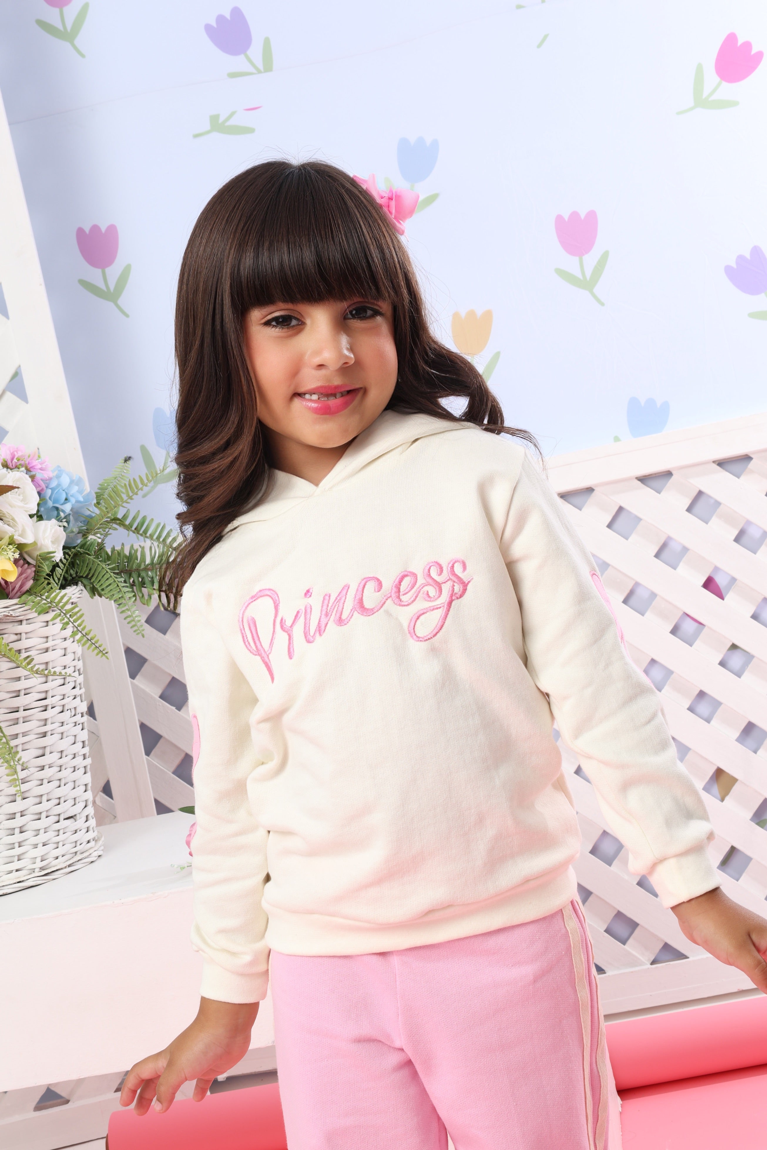 CONJUNTO ROSA MOLETOM PRINCESA