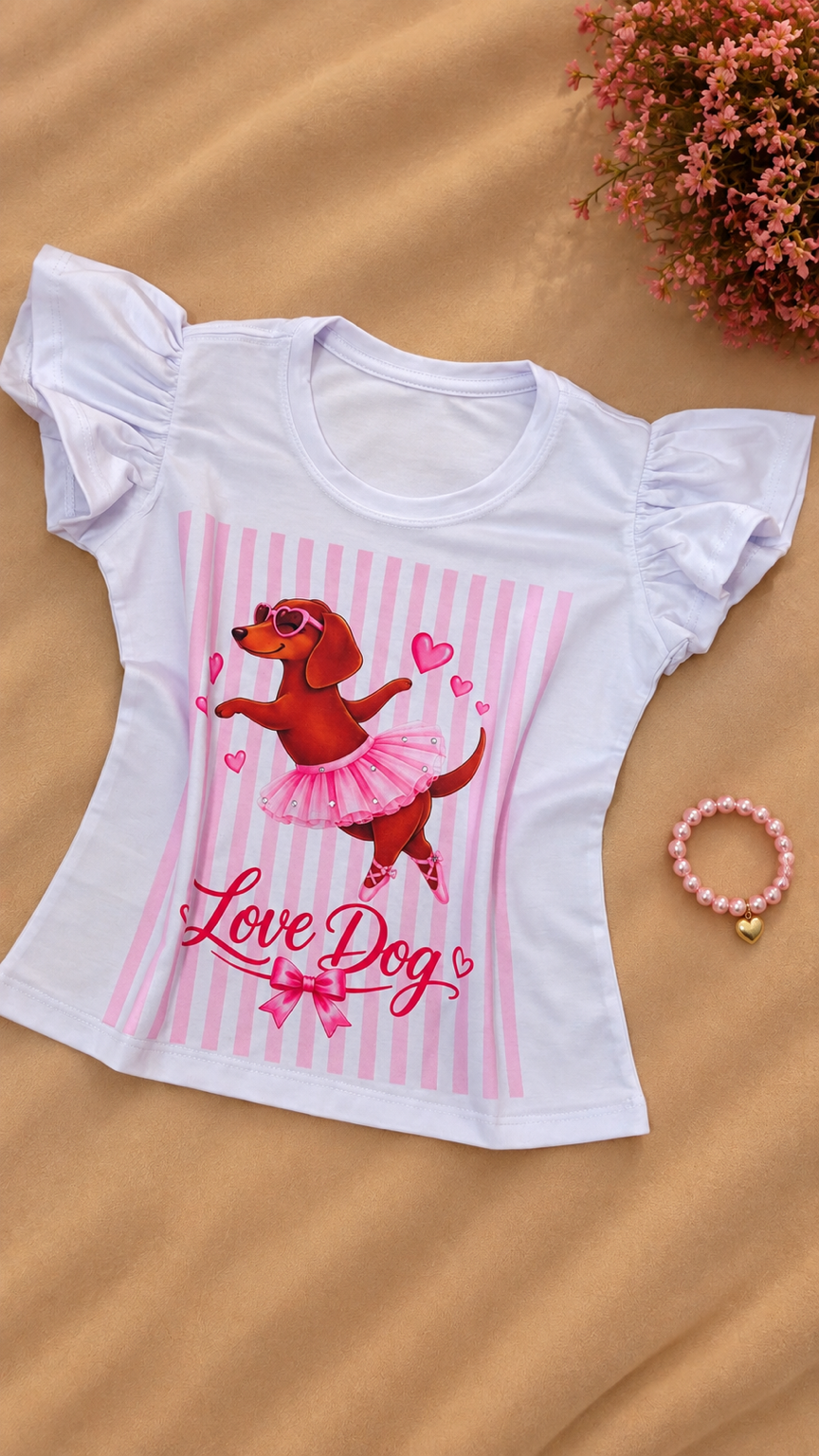 T-shirt Love Dog