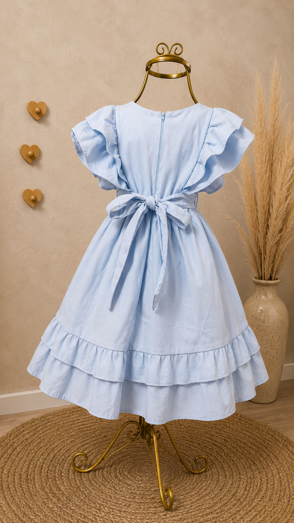 Vestido realeza Azul Bebê
