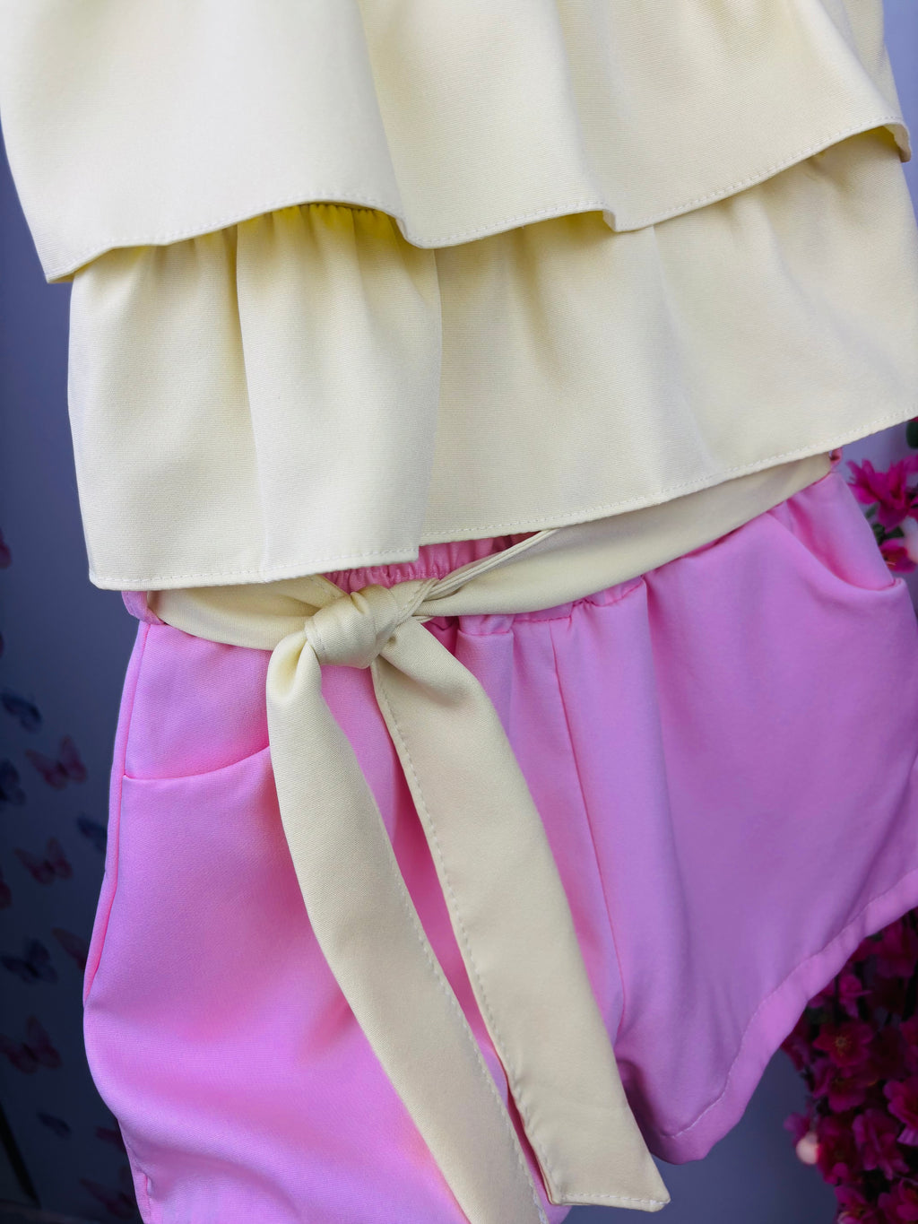 Conjunto Color -  rosa e amarelo