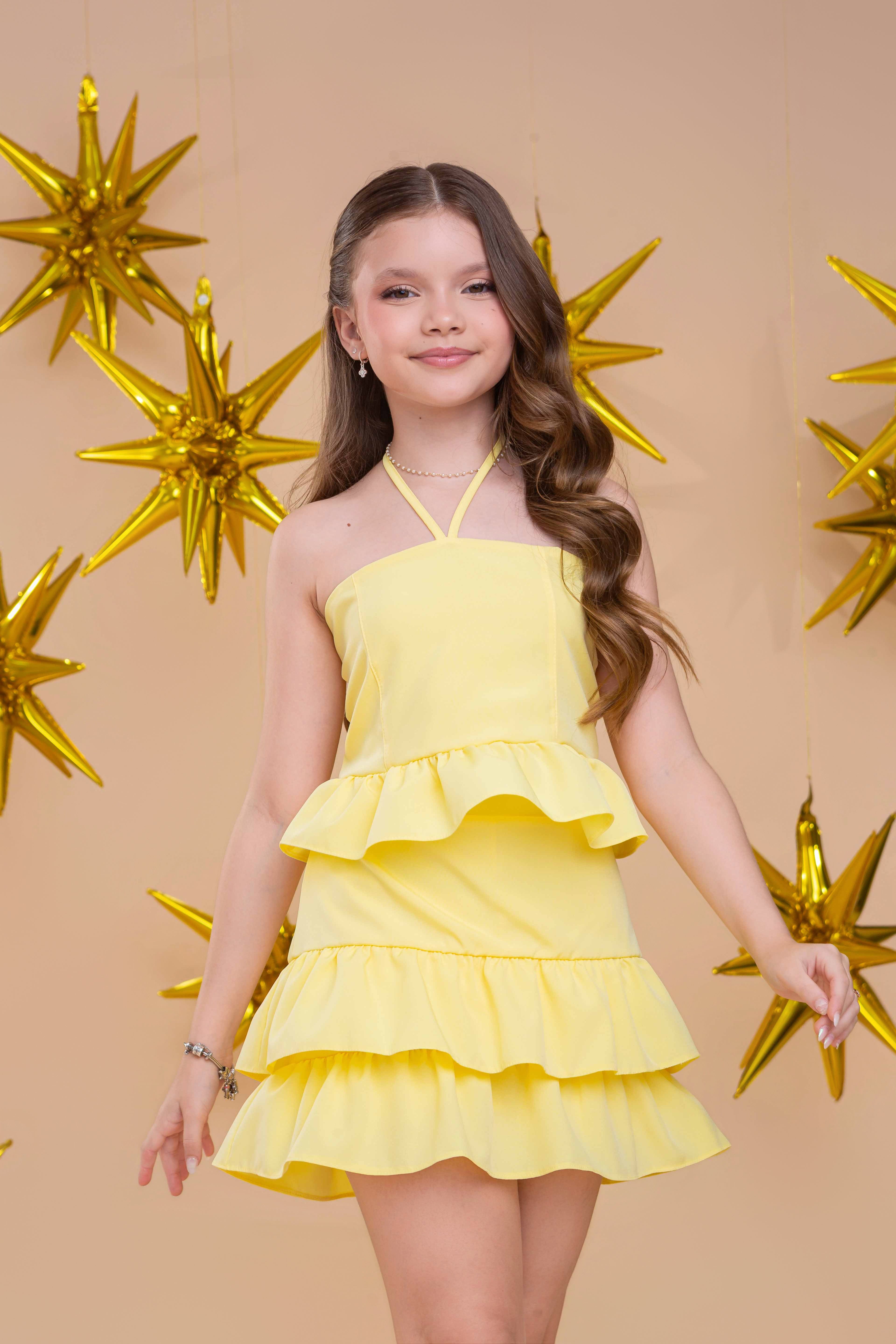 Conjunto bibi moça AMARELO