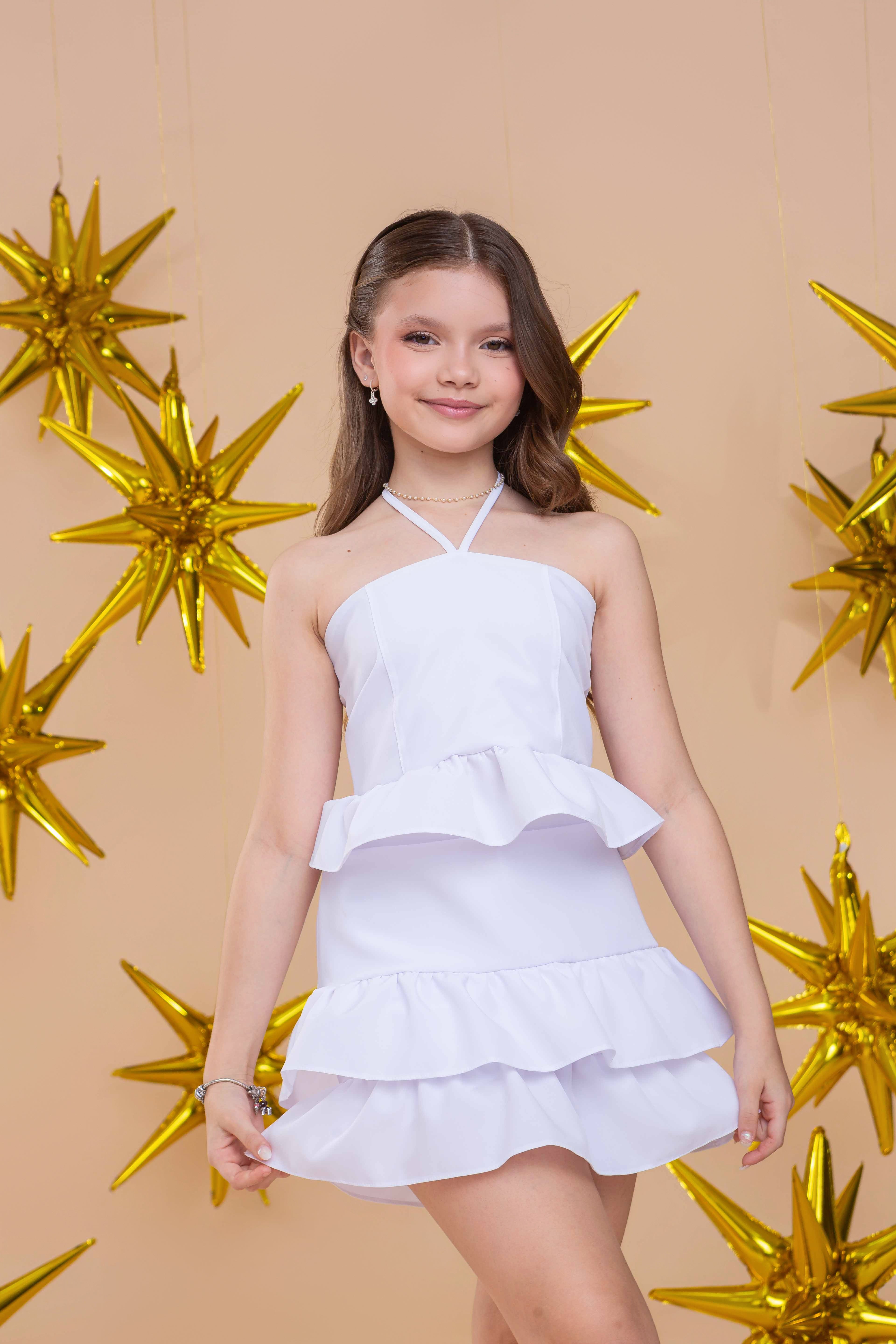 Conjunto bibi moça BRANCO .