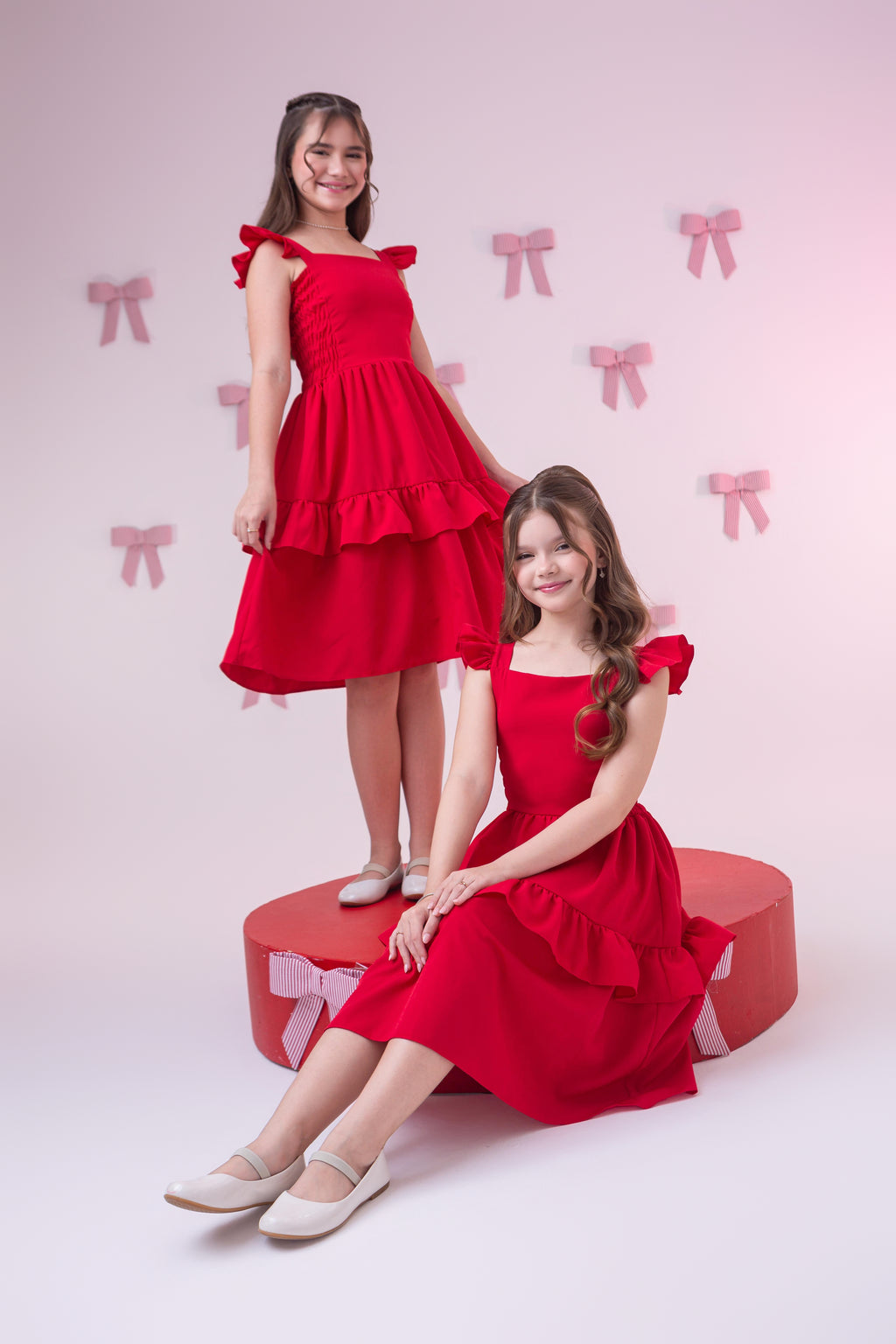 Vestido babadinho VERMELHO