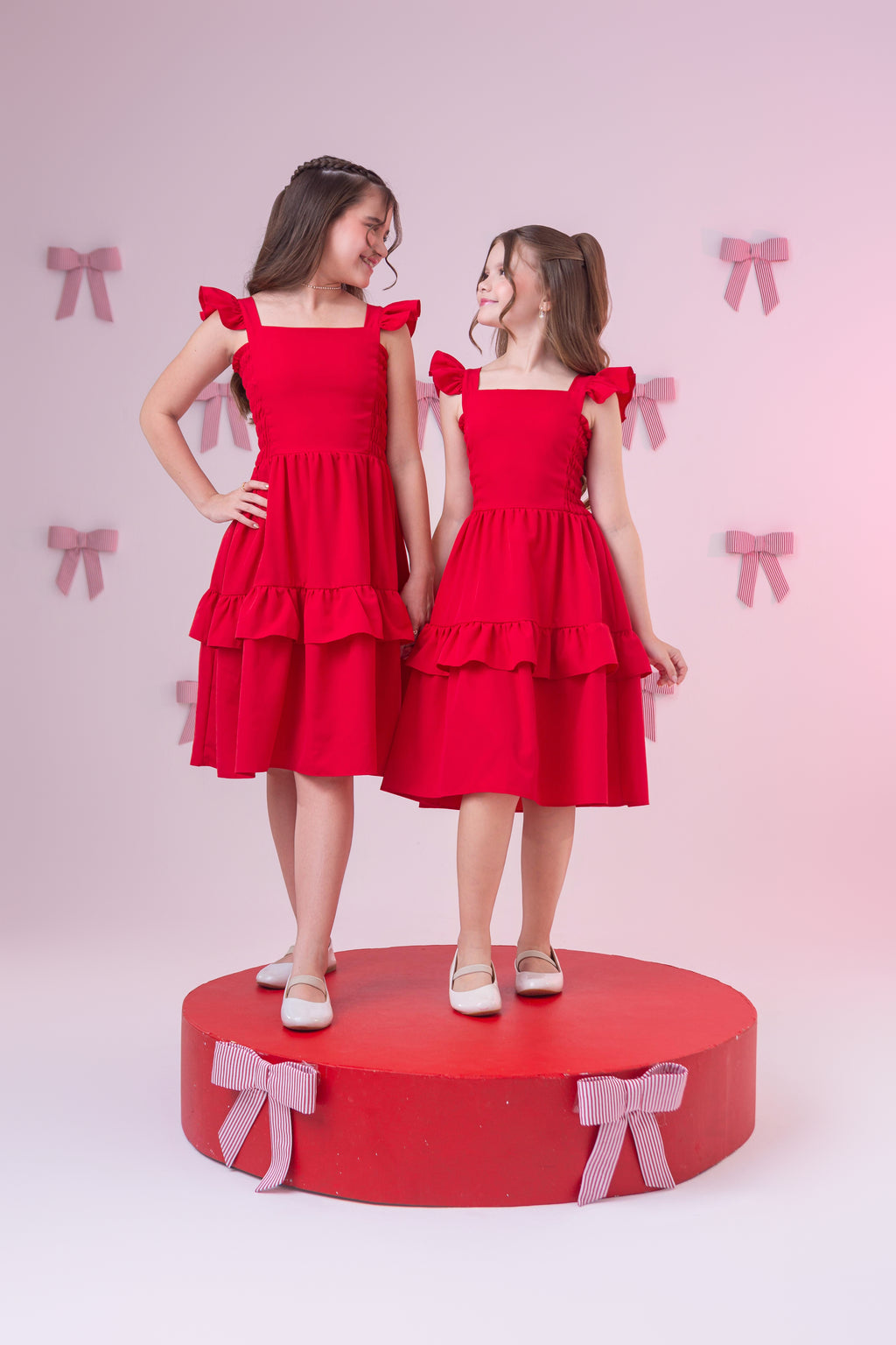 Vestido babadinho VERMELHO