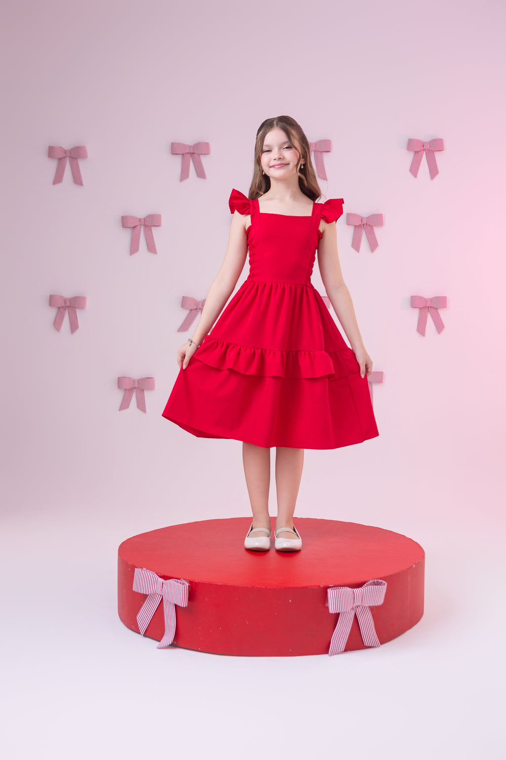 Vestido babadinho VERMELHO