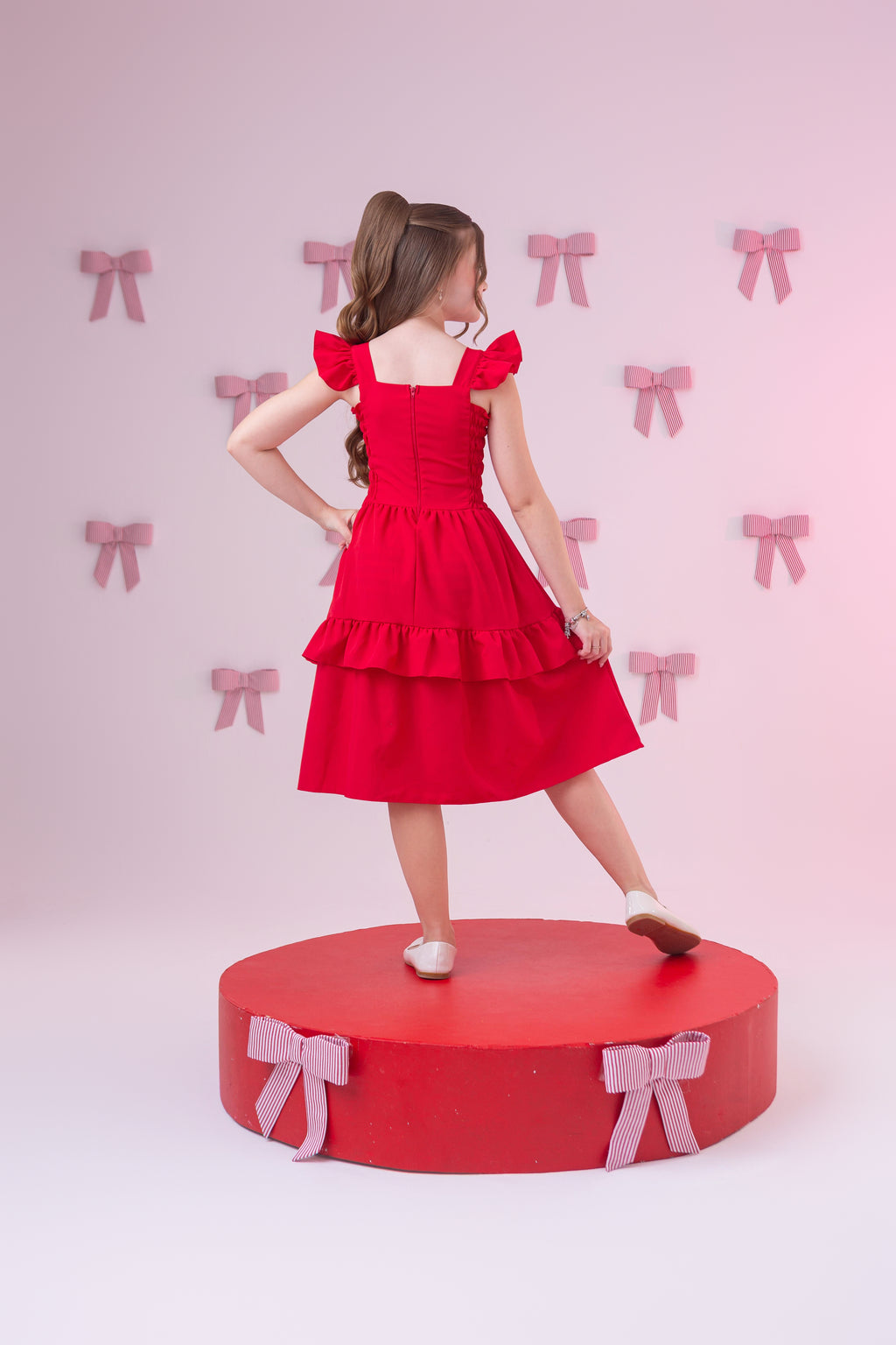 Vestido babadinho VERMELHO