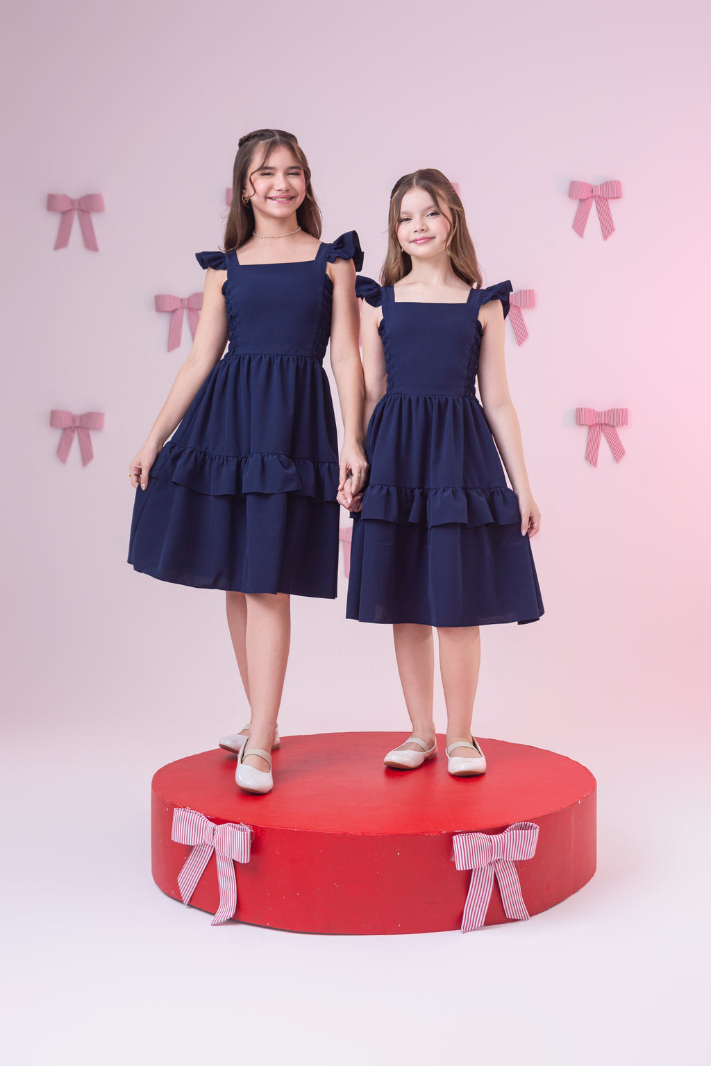 Vestido elastec babadinho AZUL MARINHO