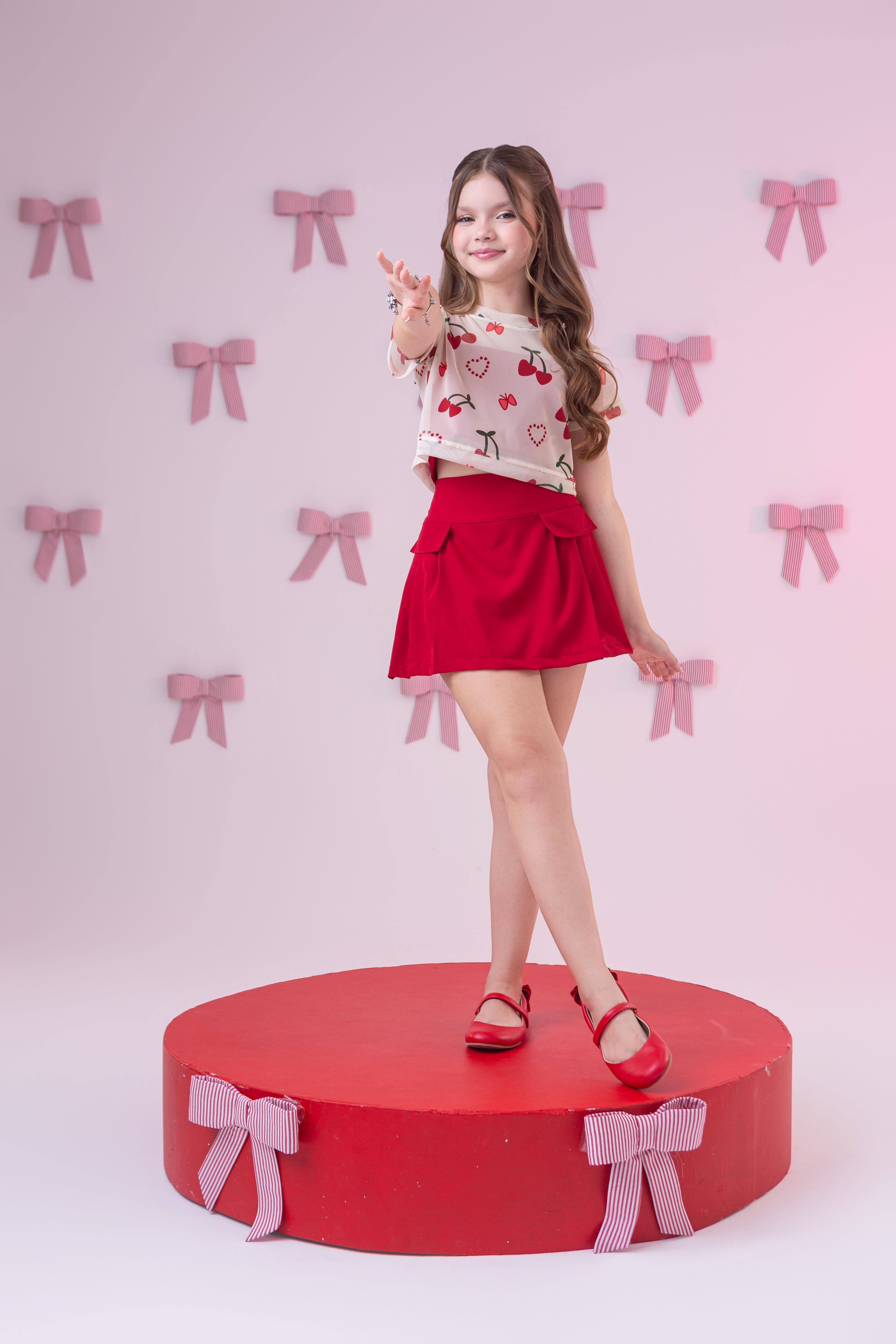 Trijunto tule VERMELHO