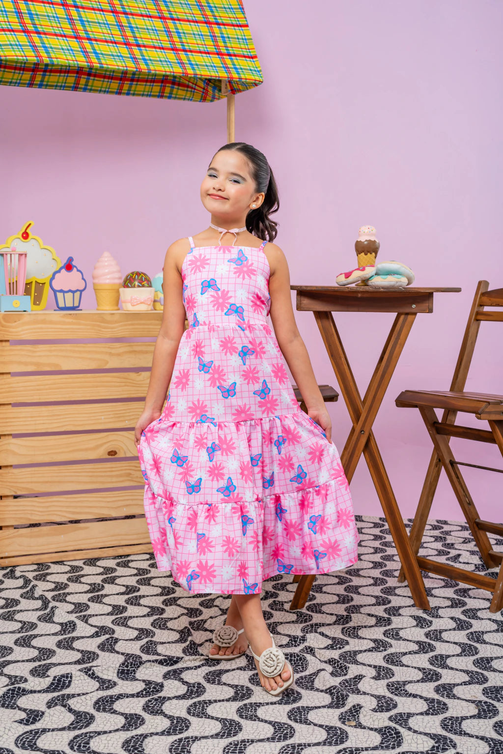 Vestido Luna Jardim Encantado 🌸🦋