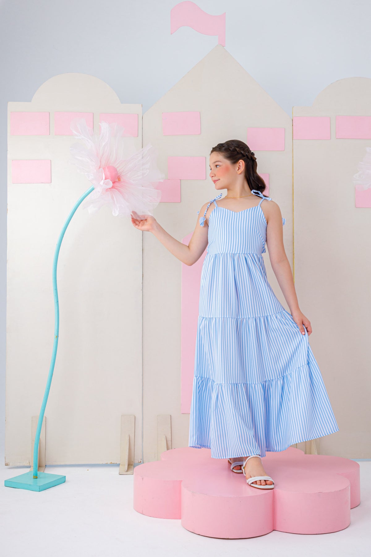 Vestido Longo Listrado