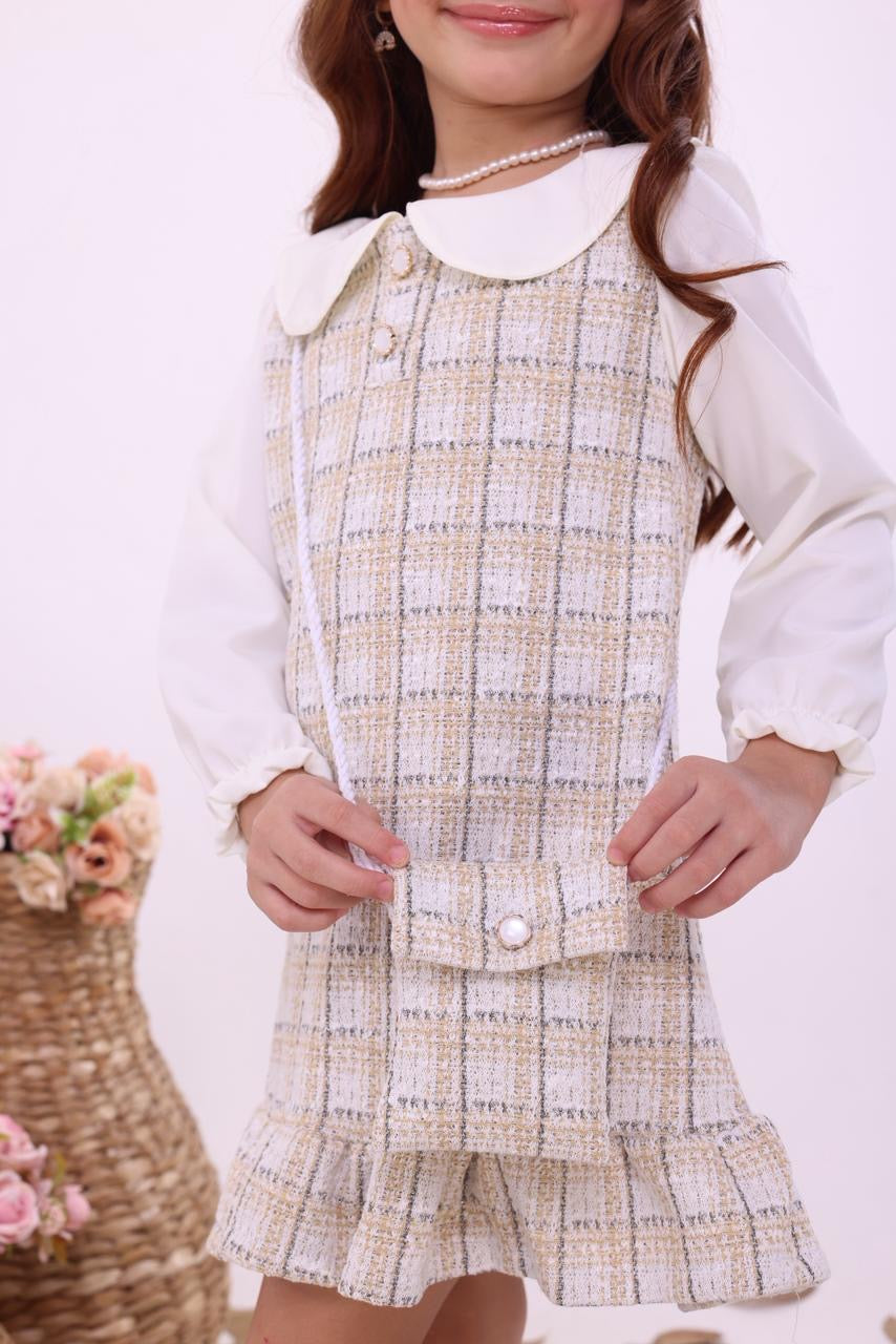 Vestido Madeline bege