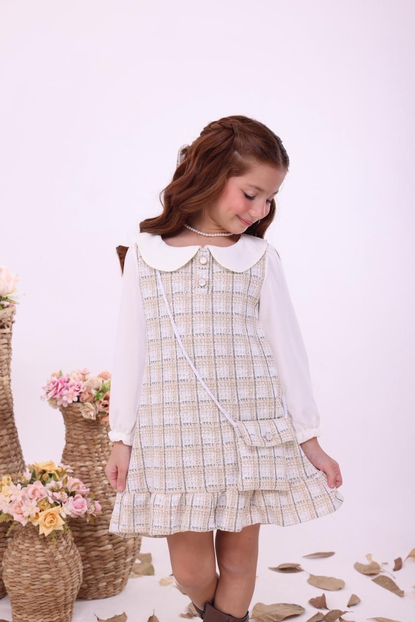 Vestido Madeline bege