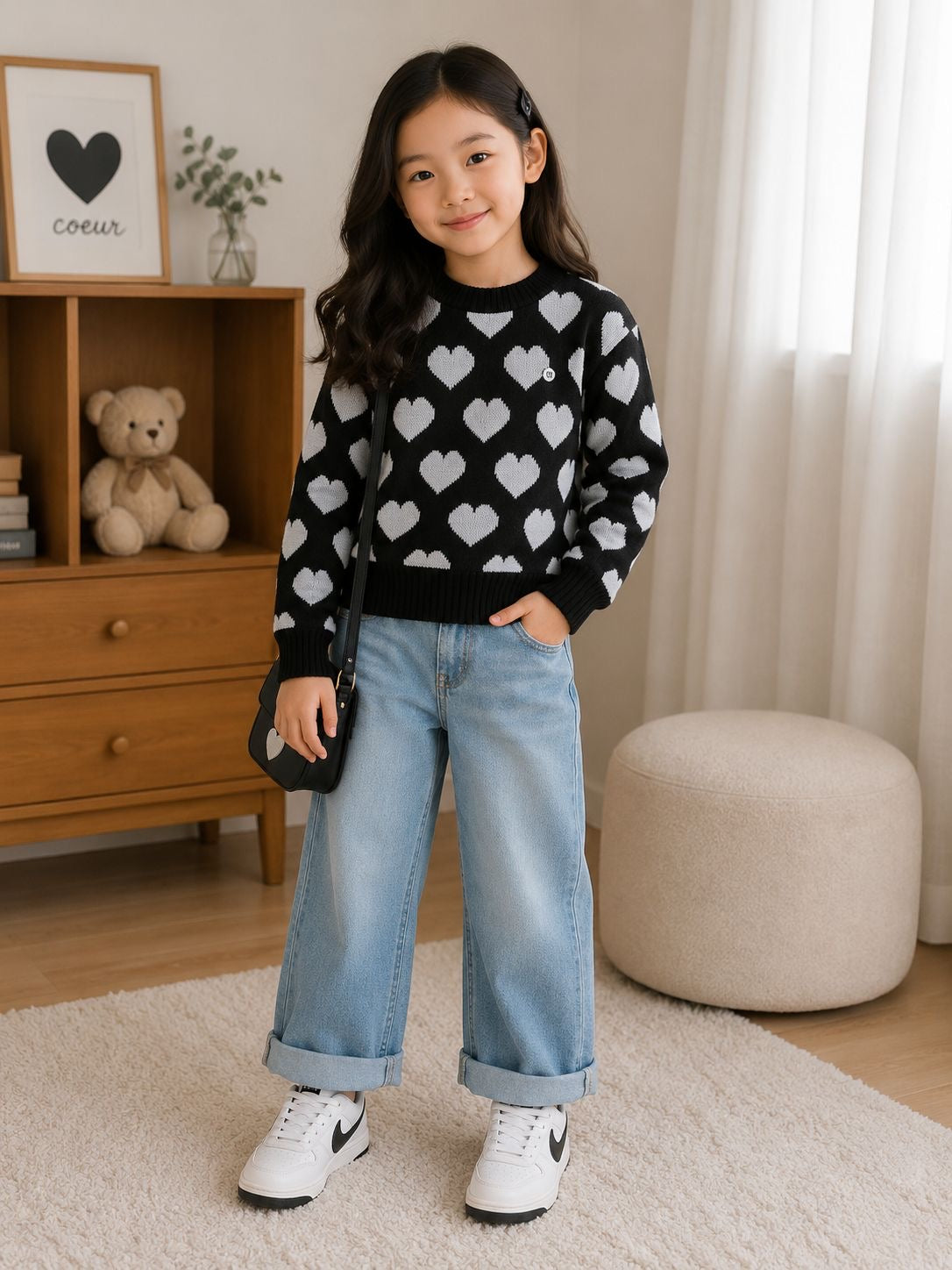 Suéter infantil preto