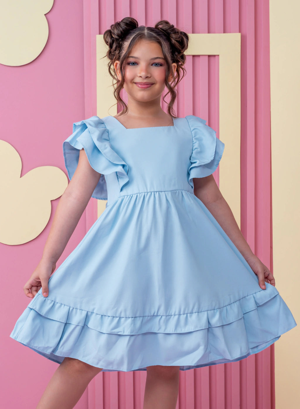 Vestido realeza Azul Bebê