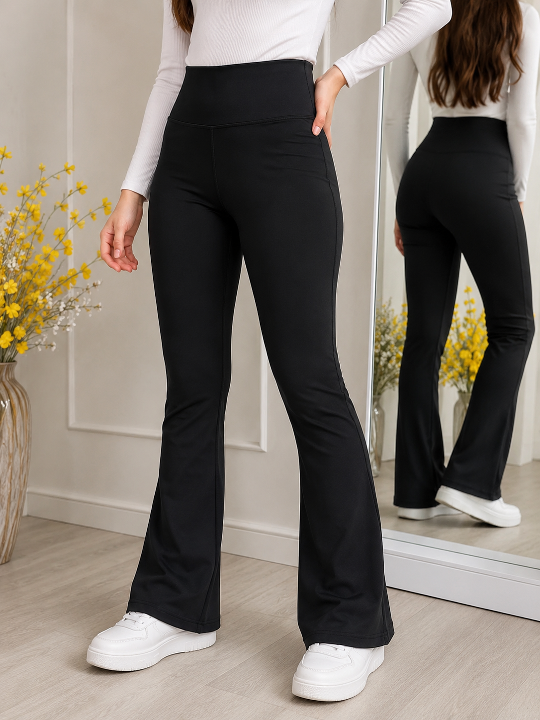 Legging Flare Juvenil Flanelada