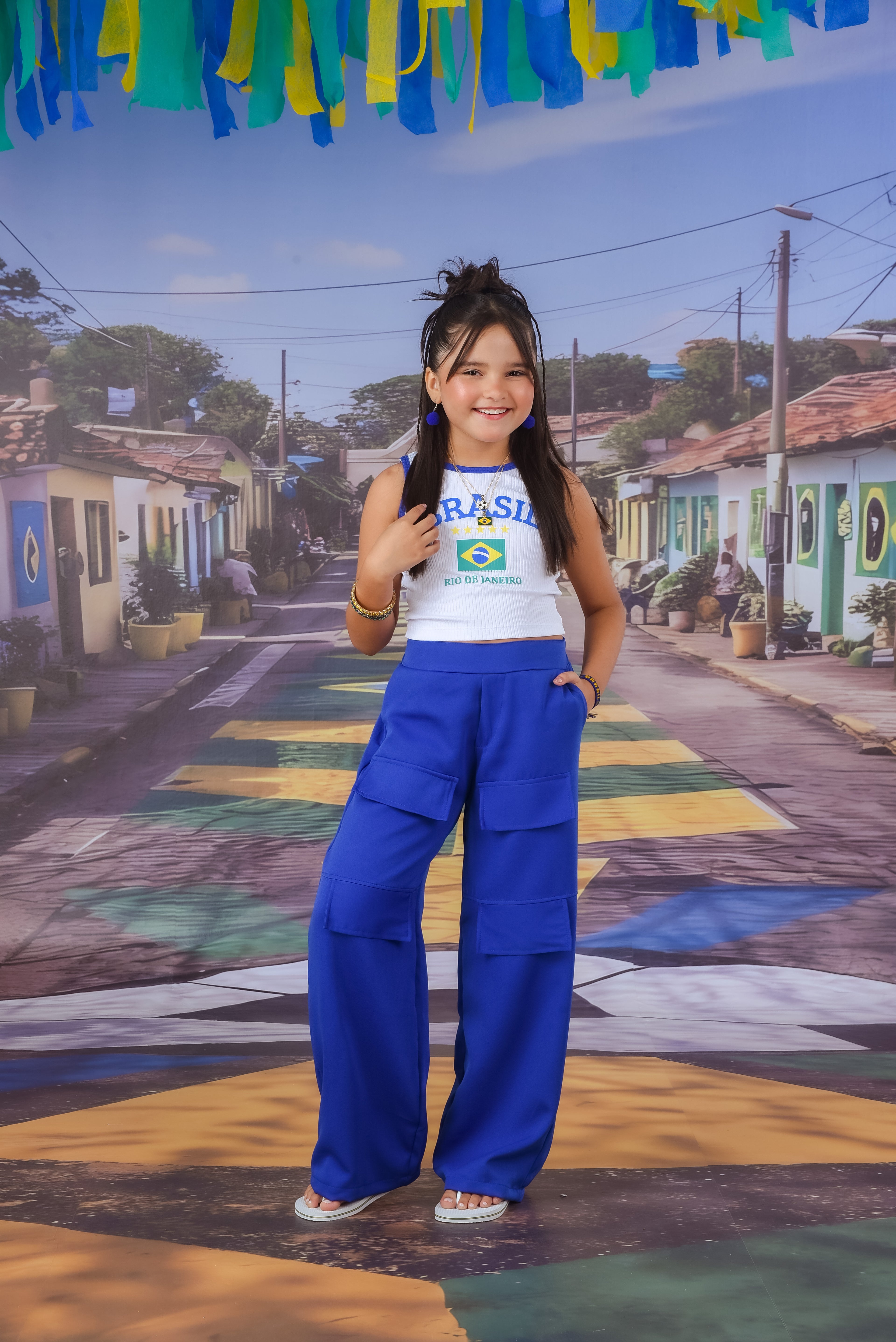 Conjunto Pérola Azul Brasil 🇧🇷💙