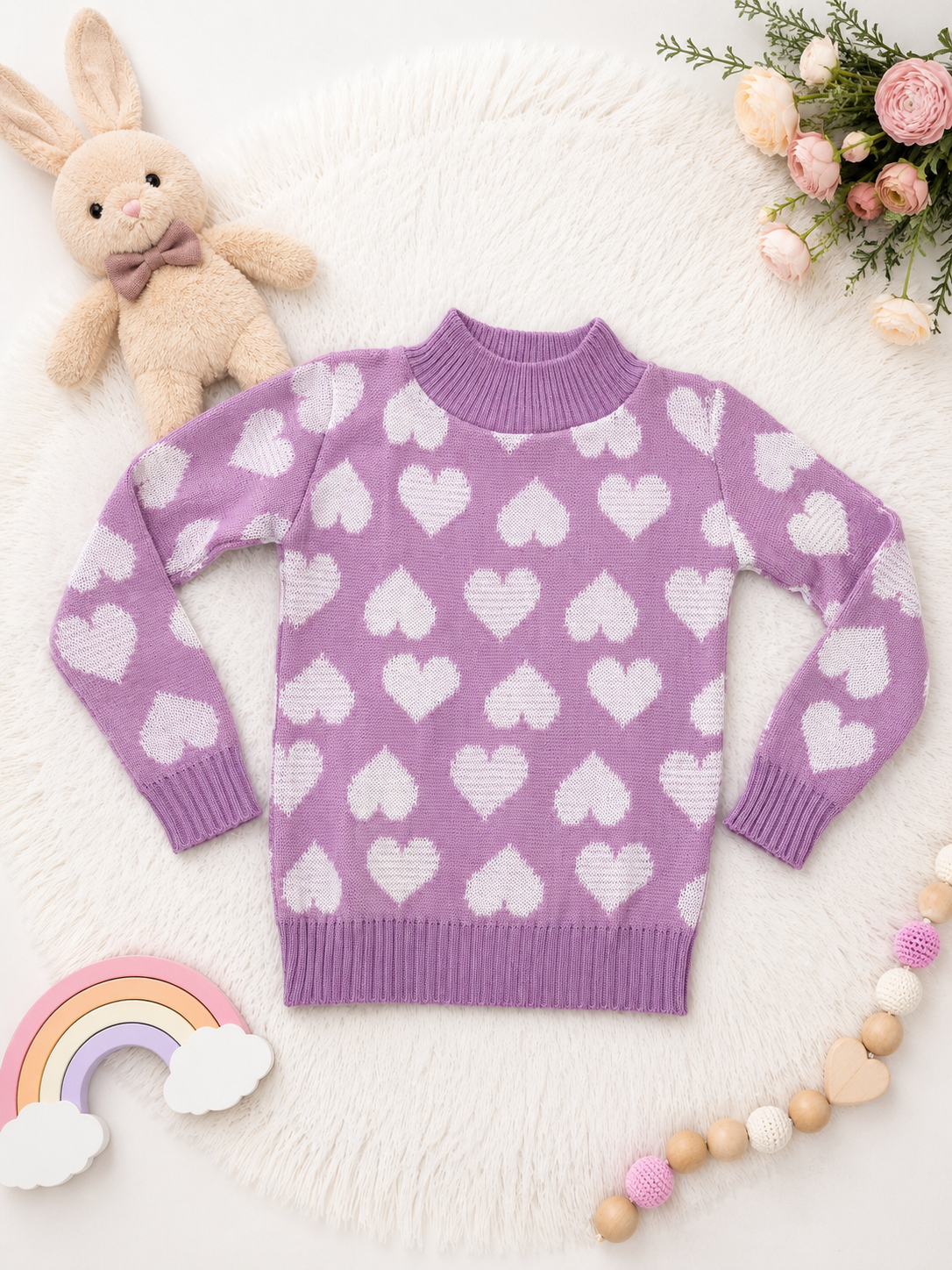 Suéter infantil lilás