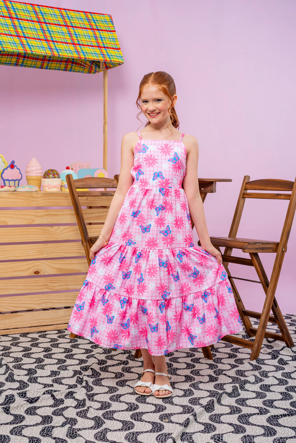 Vestido Luna Jardim Encantado 🌸🦋
