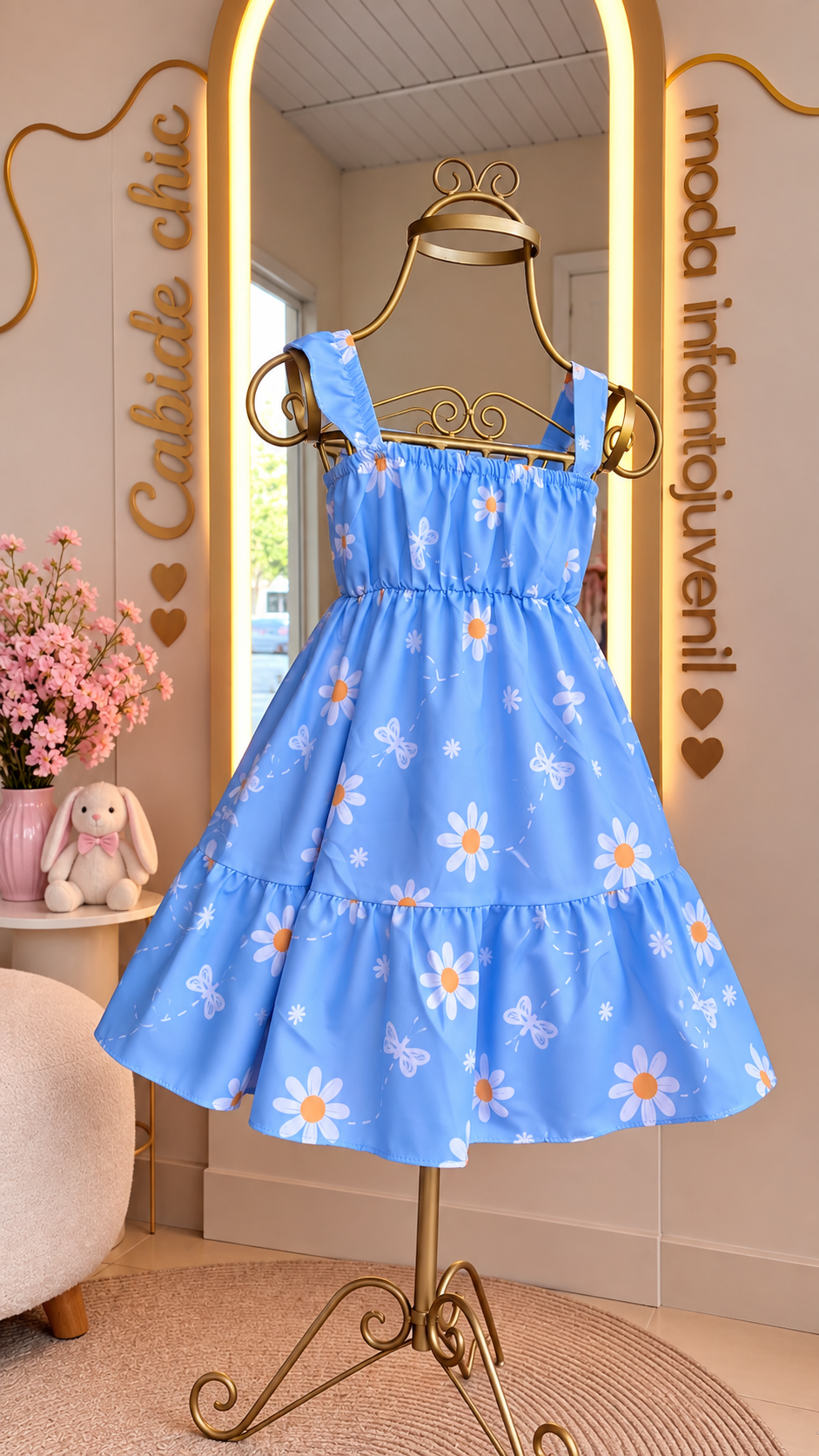 Vestido Eloísa Azul 🩵🌼