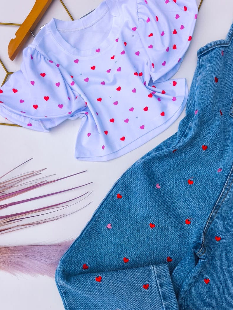 Blusa gode corações