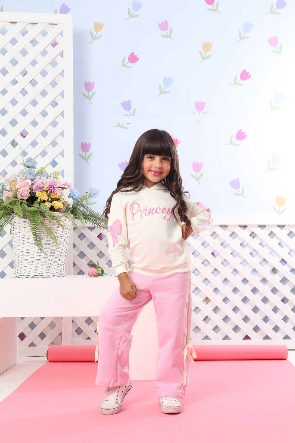 CONJUNTO ROSA MOLETOM PRINCESA