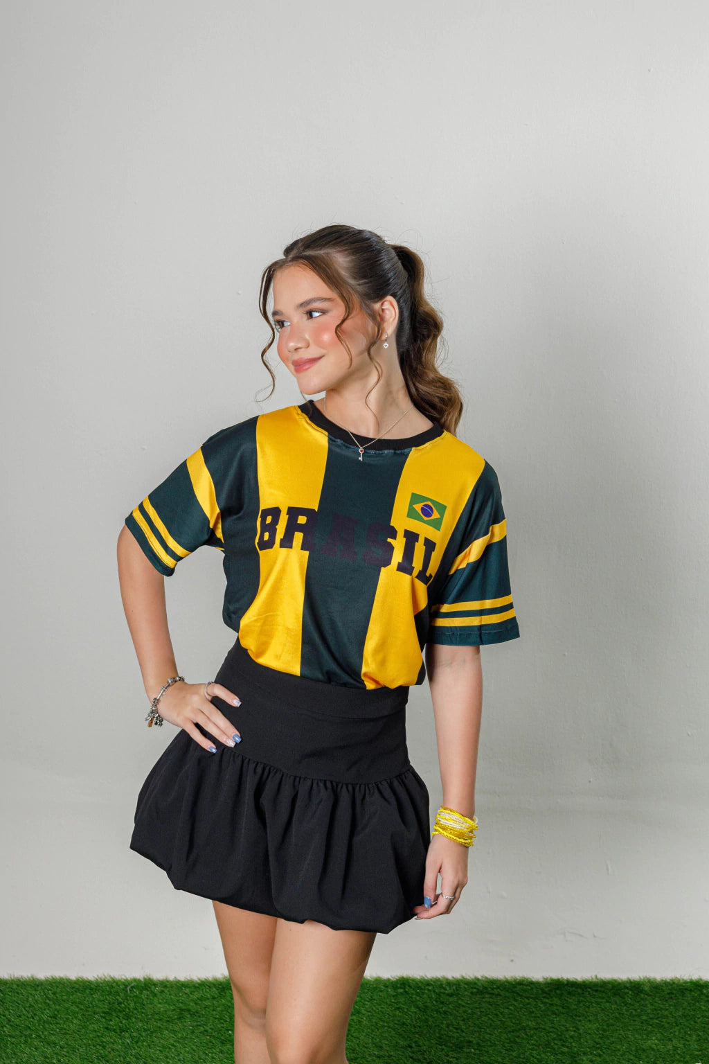 Conjunto teen Balonê Ariana Brasil (Preto)