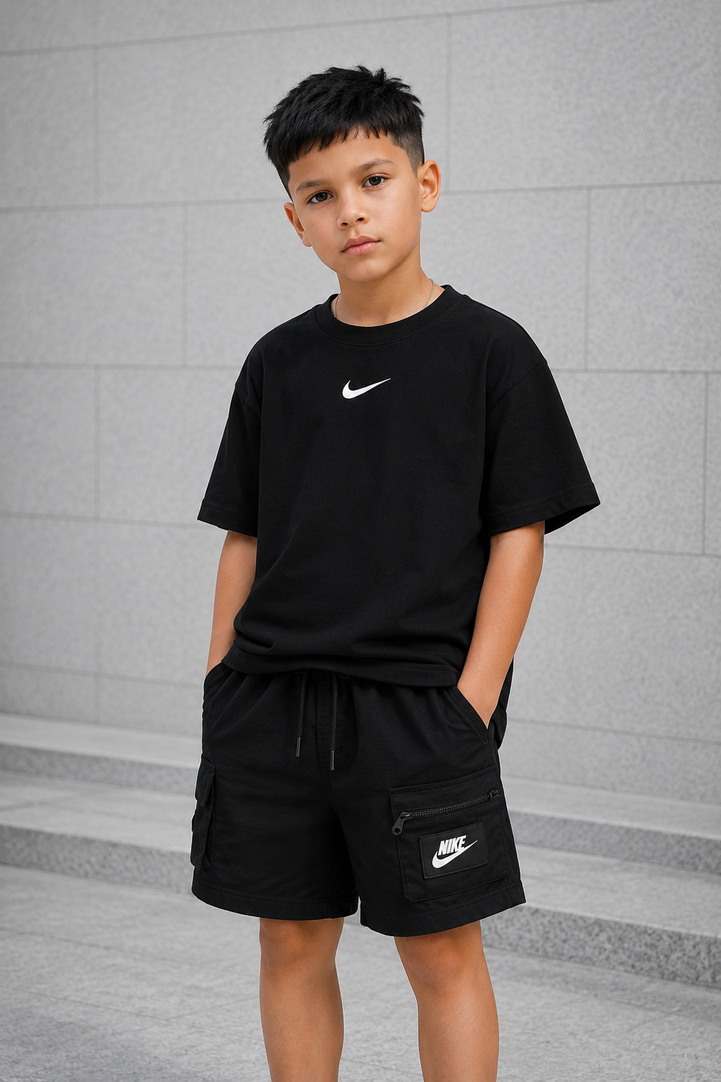 Conjunto - bermuda e Camiseta Over NK