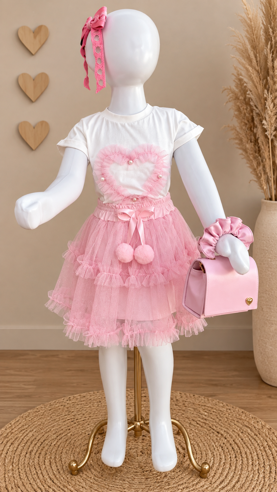Conjunto Tule Coração