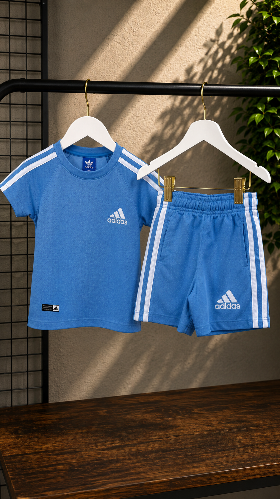 Conjunto Dry Fit adidas azul