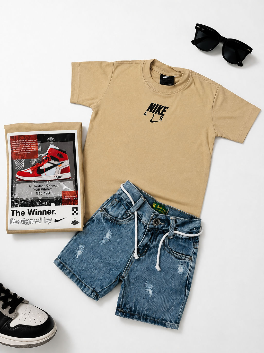 Bermuda jeans com regulagem na cintura