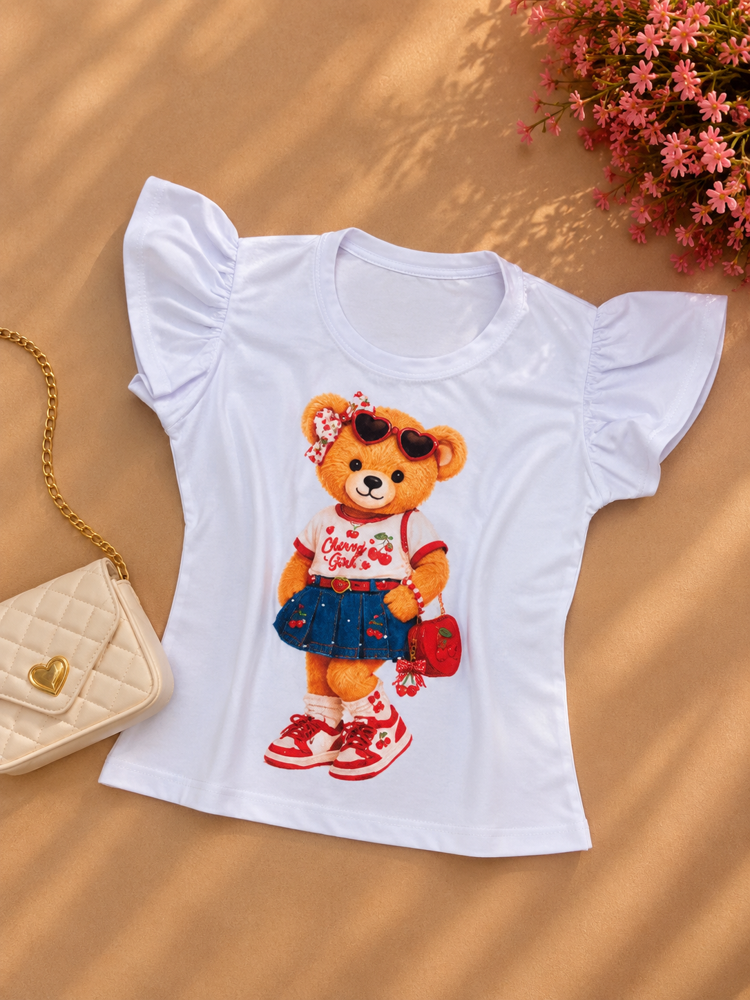 T-shirt ursa Cerejinhas