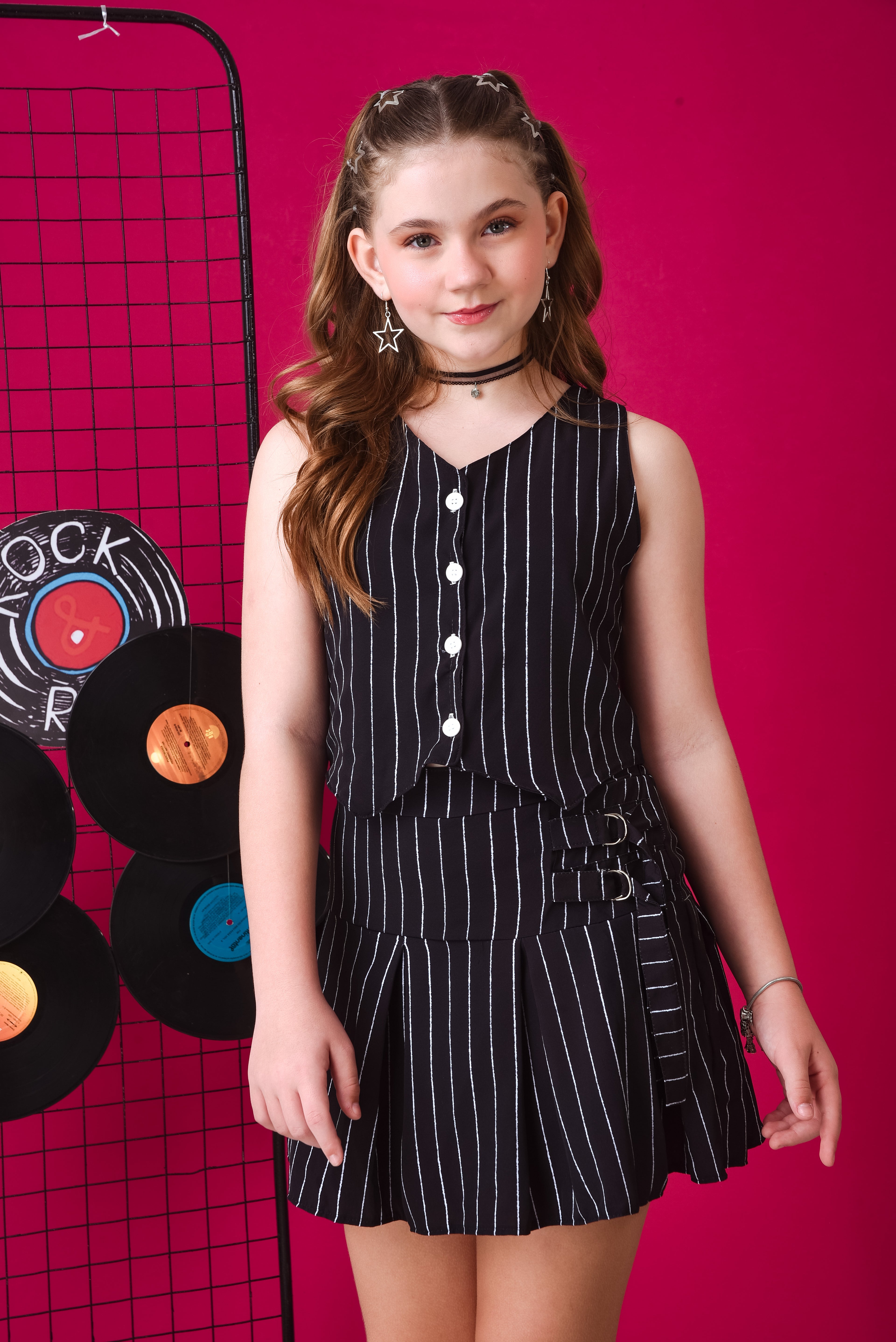 Conjunto Evelyn- saia com short - preto