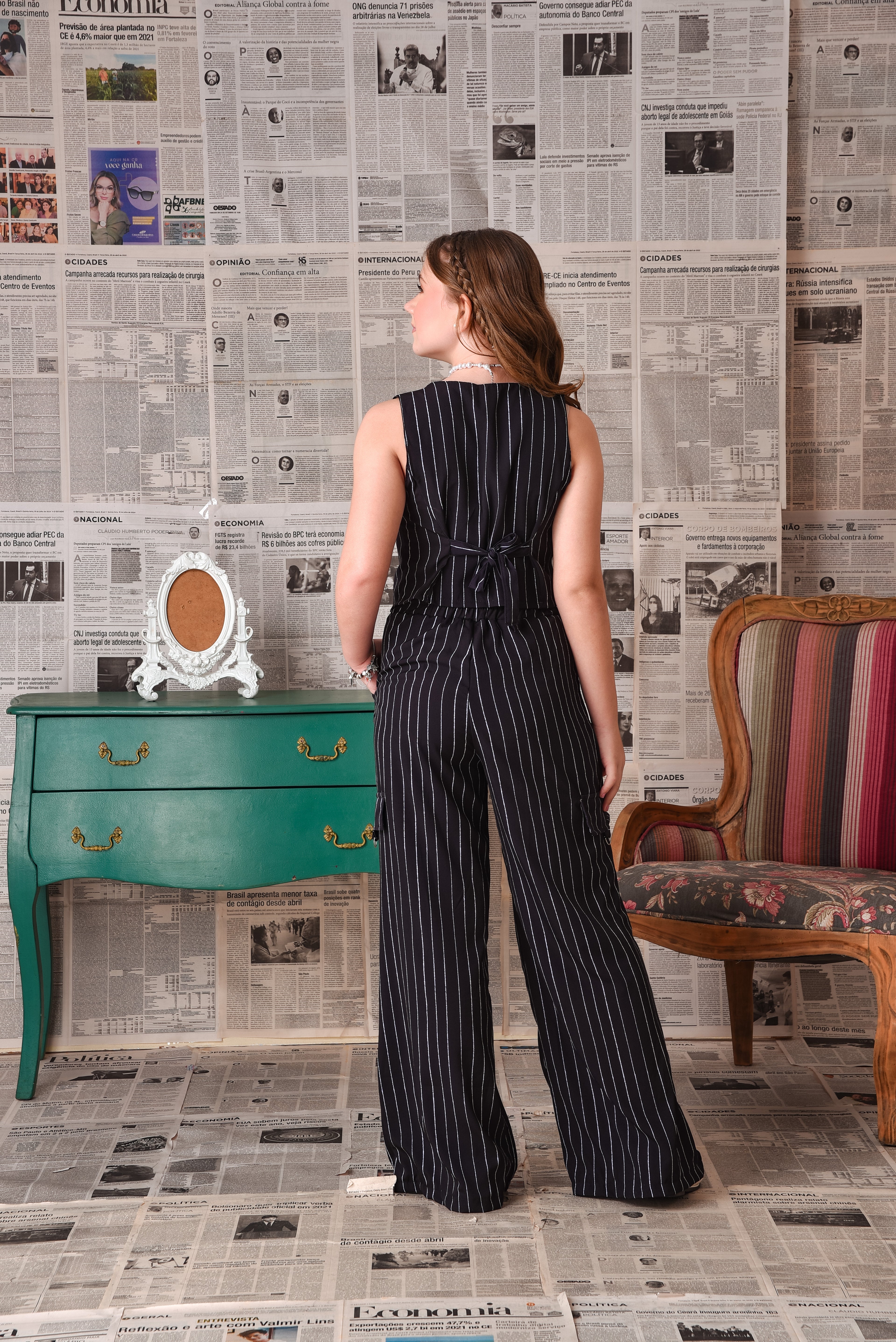 Conjunto risca giz preto