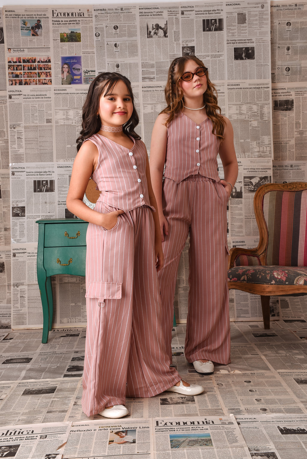 Conjunto risca giz Nude